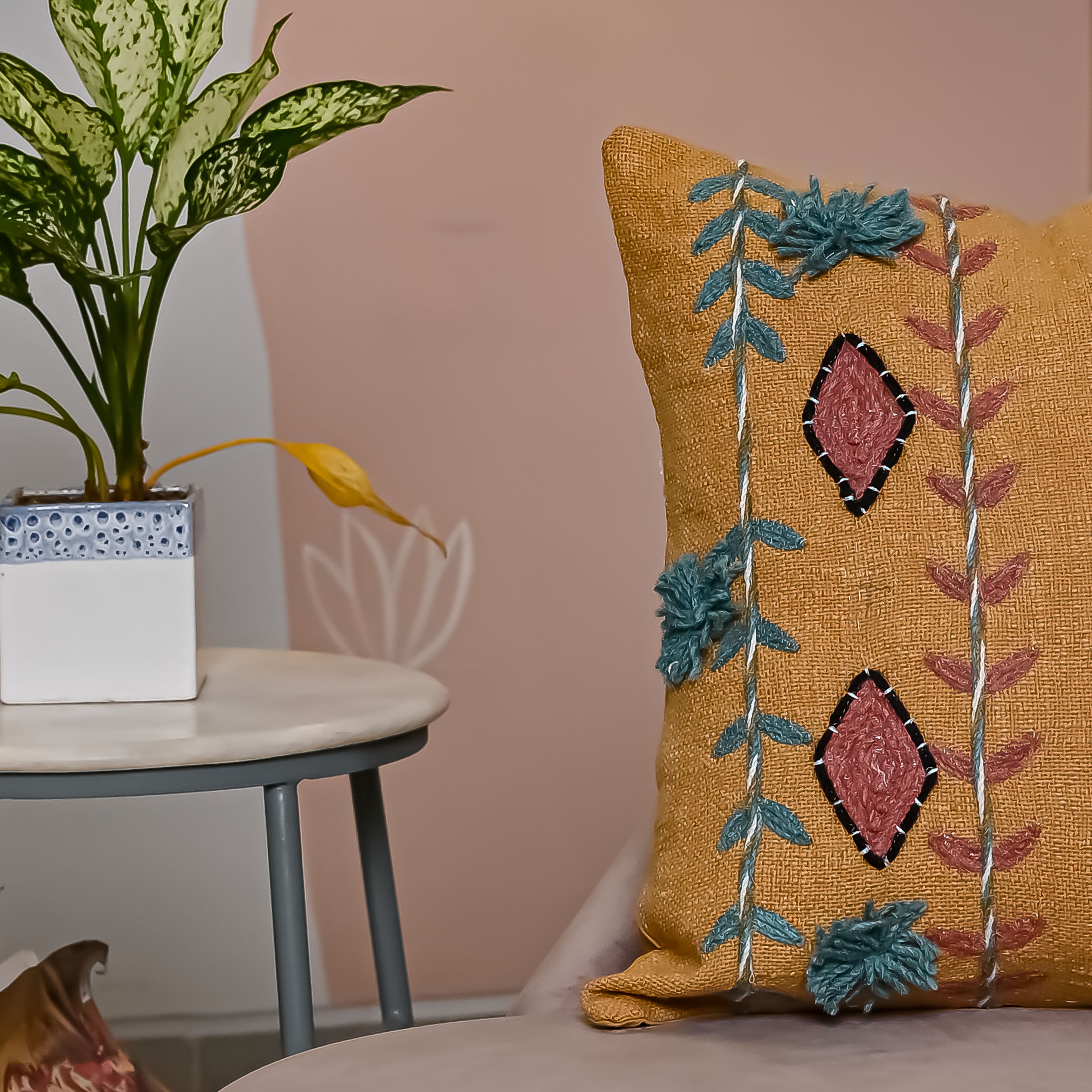 Boho Handloom Pure Cotton Cushion Cover