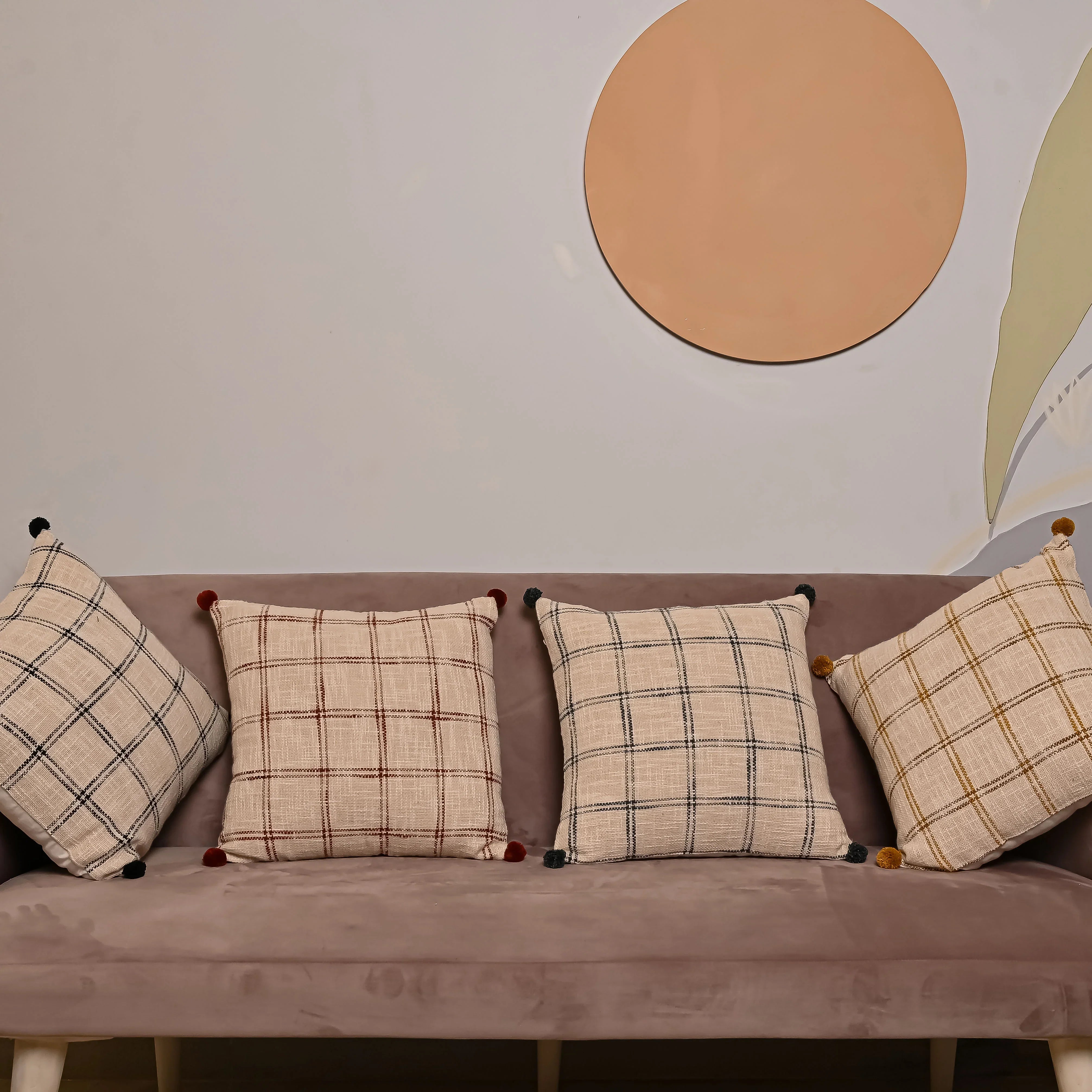 Set of 4 Hand-weaved Cushion Covers - SanskrutiHomes