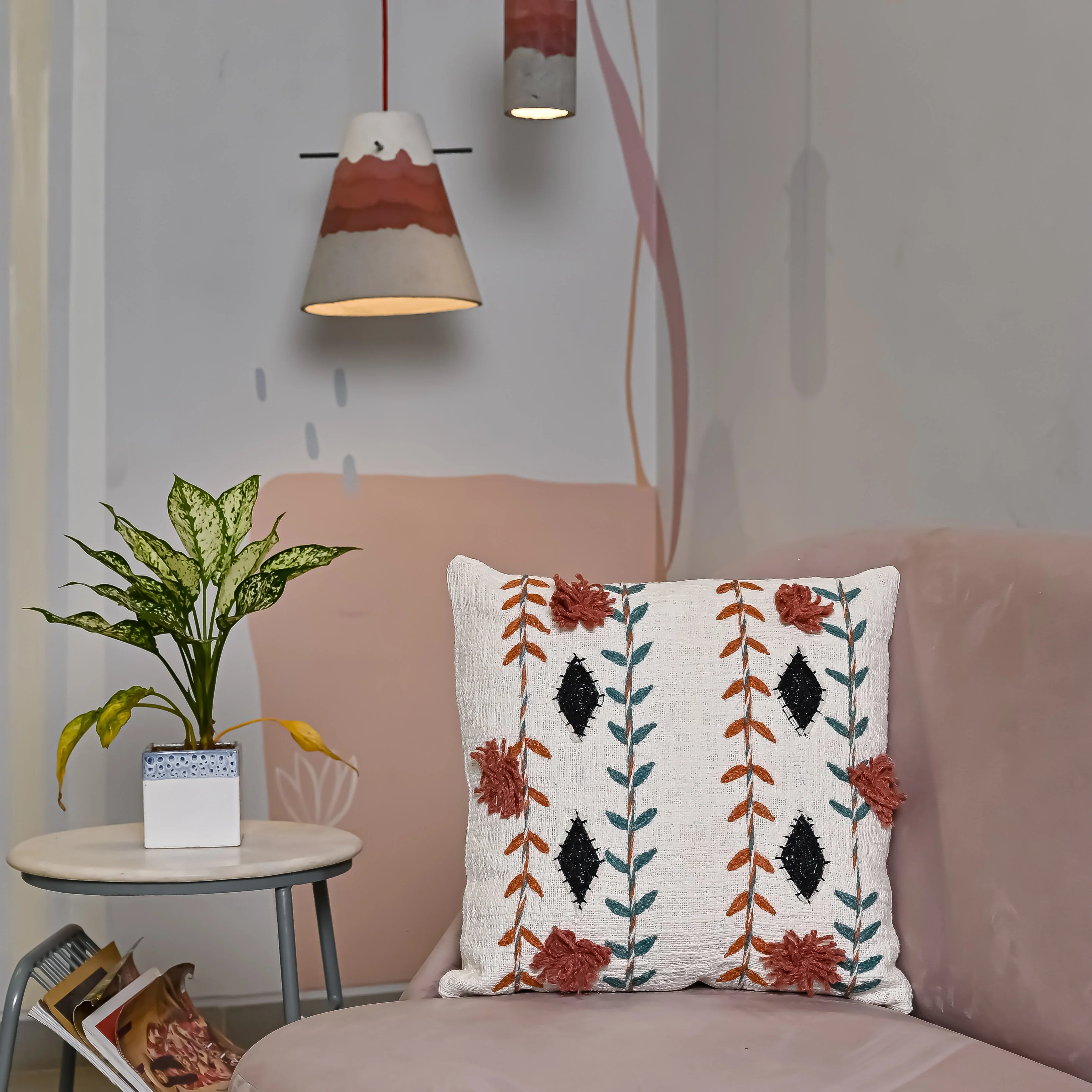 Boho Handloom Pure Cotton Cushion Cover - SanskrutiHomes