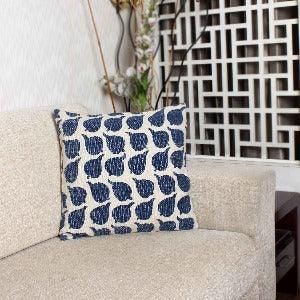 Blue 100% Cotton rug Cushion Covers. - SanskrutiHomes