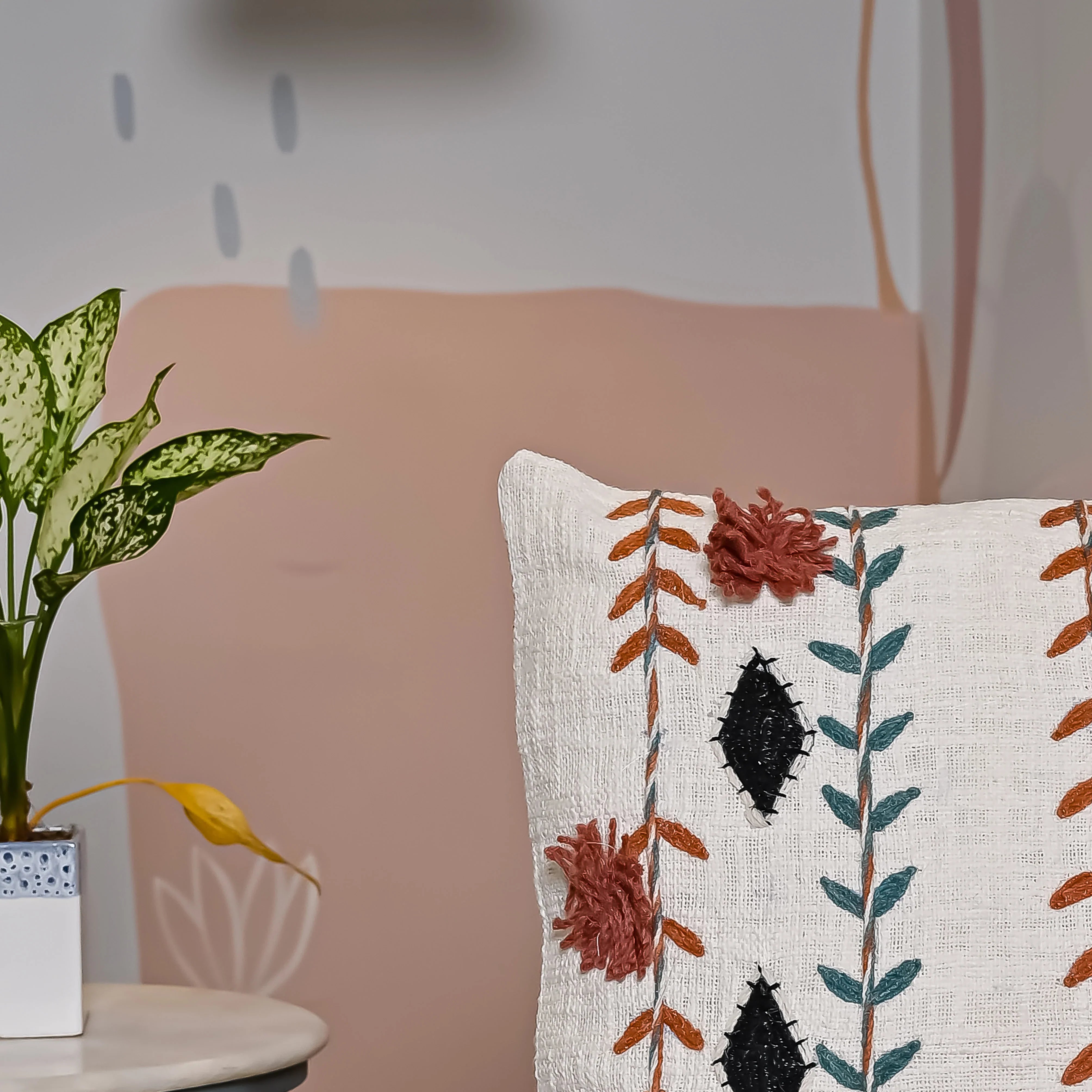 Boho Handloom Pure Cotton Cushion Cover - SanskrutiHomes