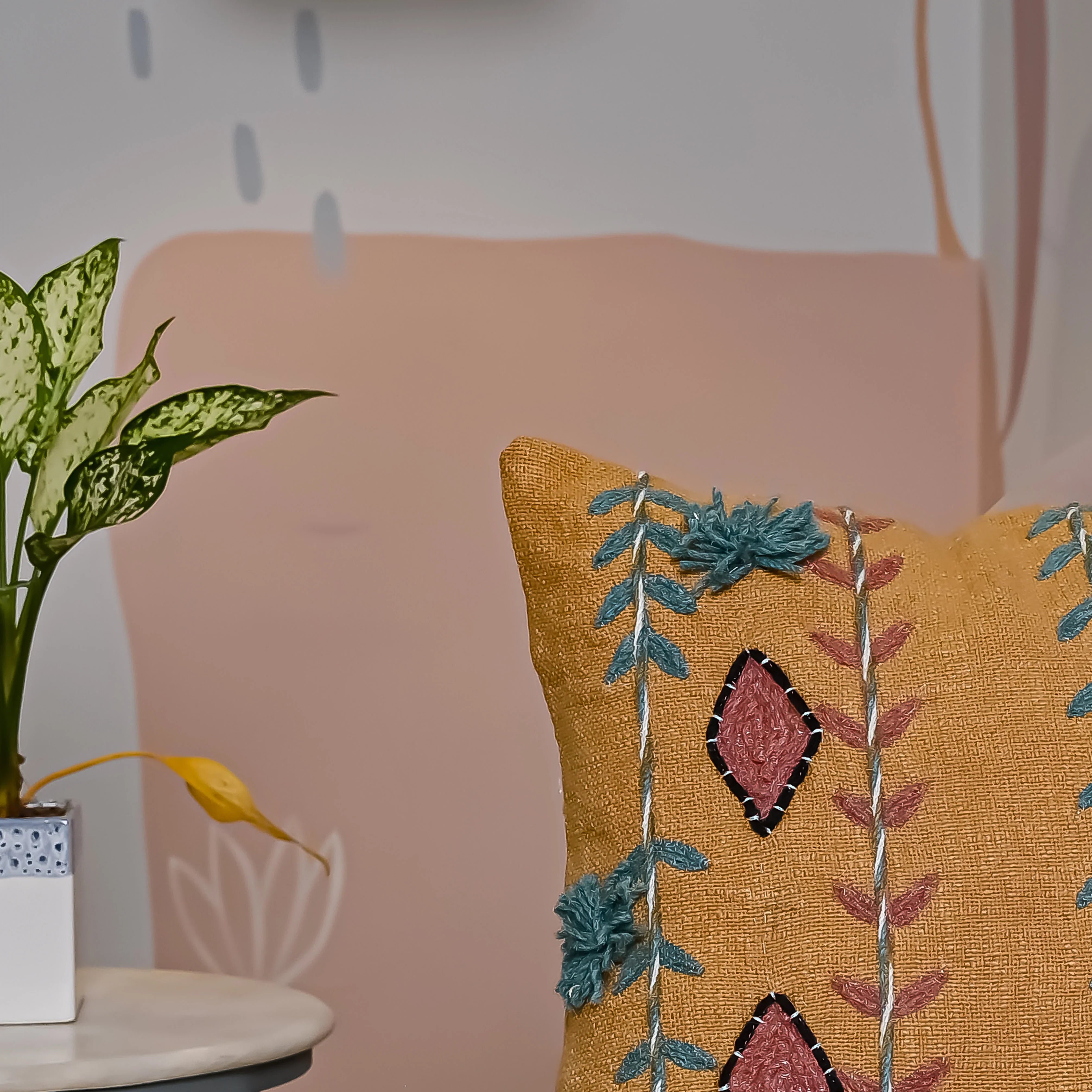 Boho Handloom Pure Cotton Cushion Cover - SanskrutiHomes