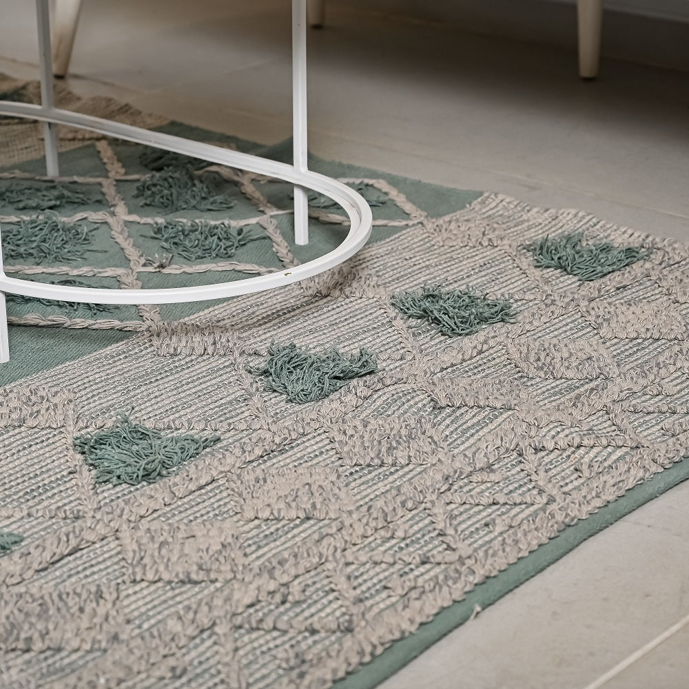 Hand-weaved 100% Cotton Multi-color Rug