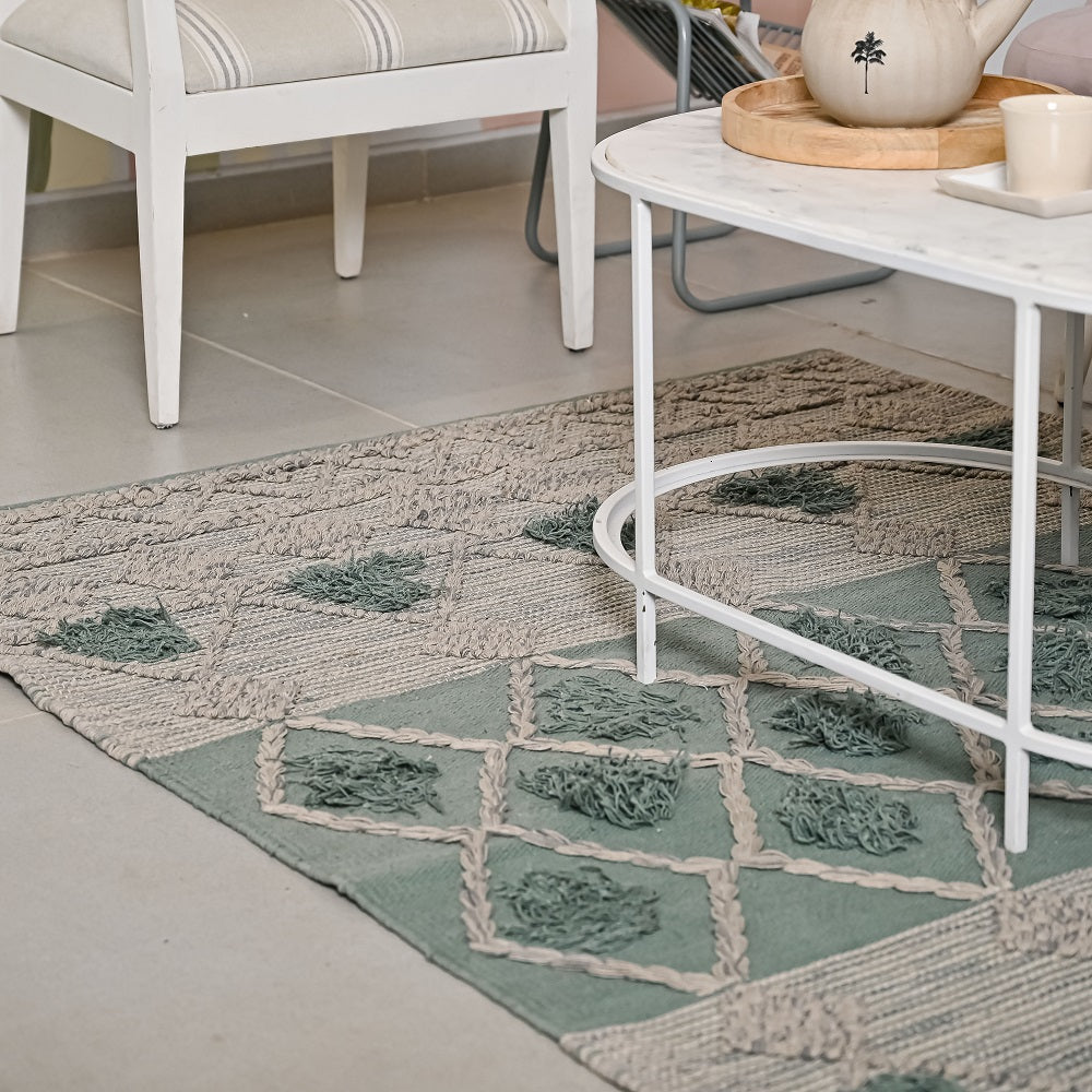 Hand-weaved 100% Cotton Multi-color Rug