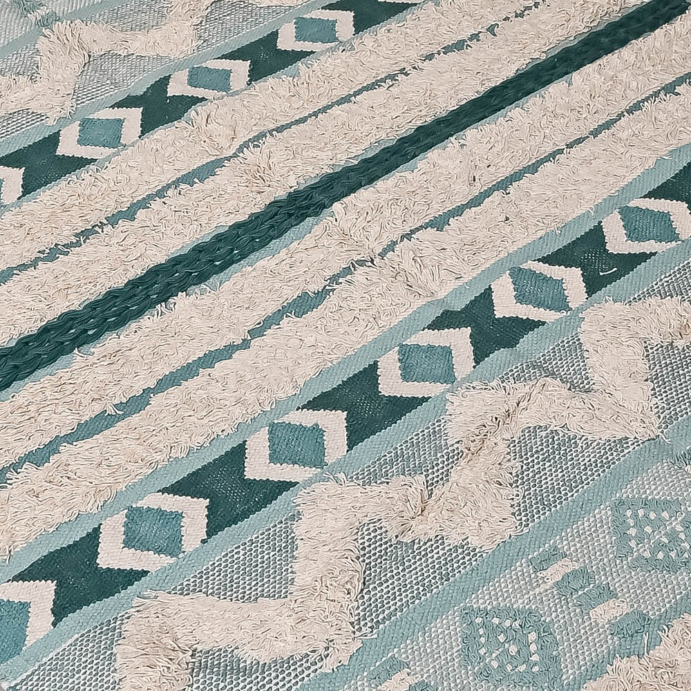 Hand-weaved 100% Cotton Multi-color Rug
