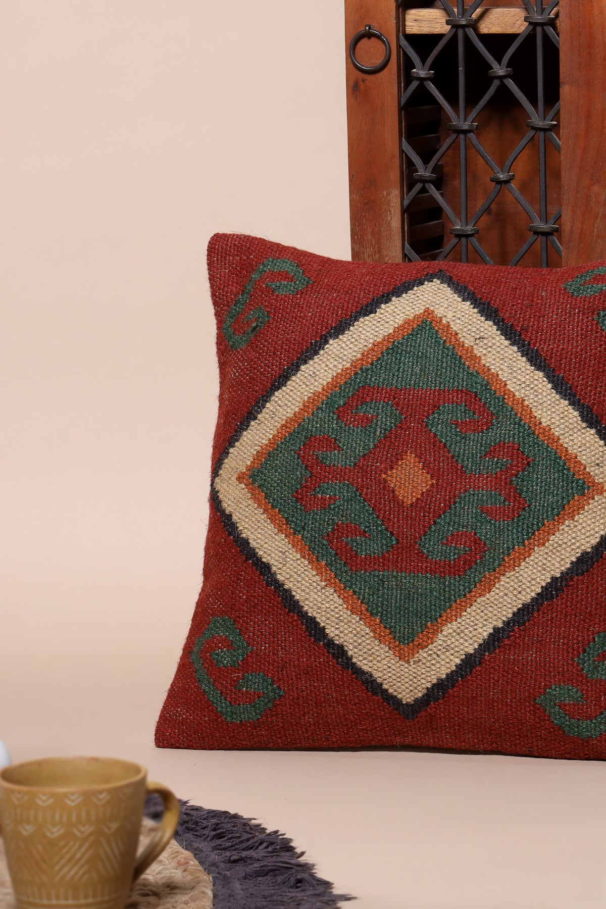 Designer Hand-made Jute Cushion Cover