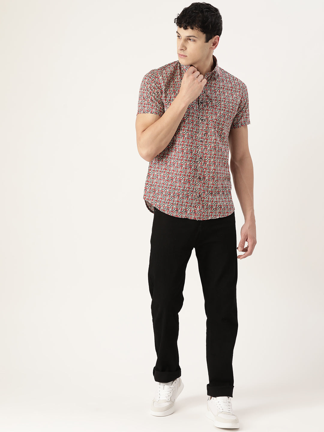 Multi-colored Cotton Printed Shirt