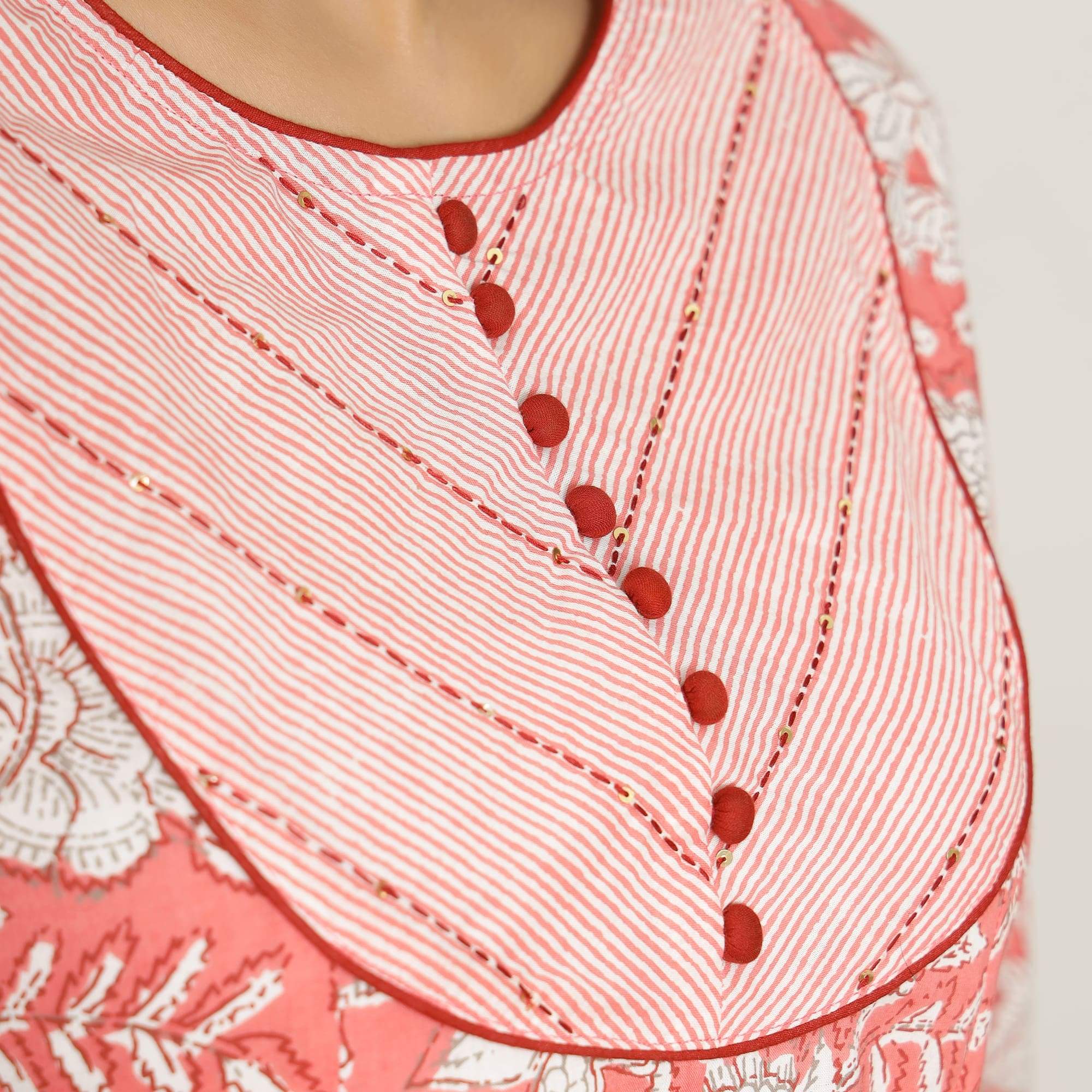 Rang Deep Women Pink Cotton Kurti