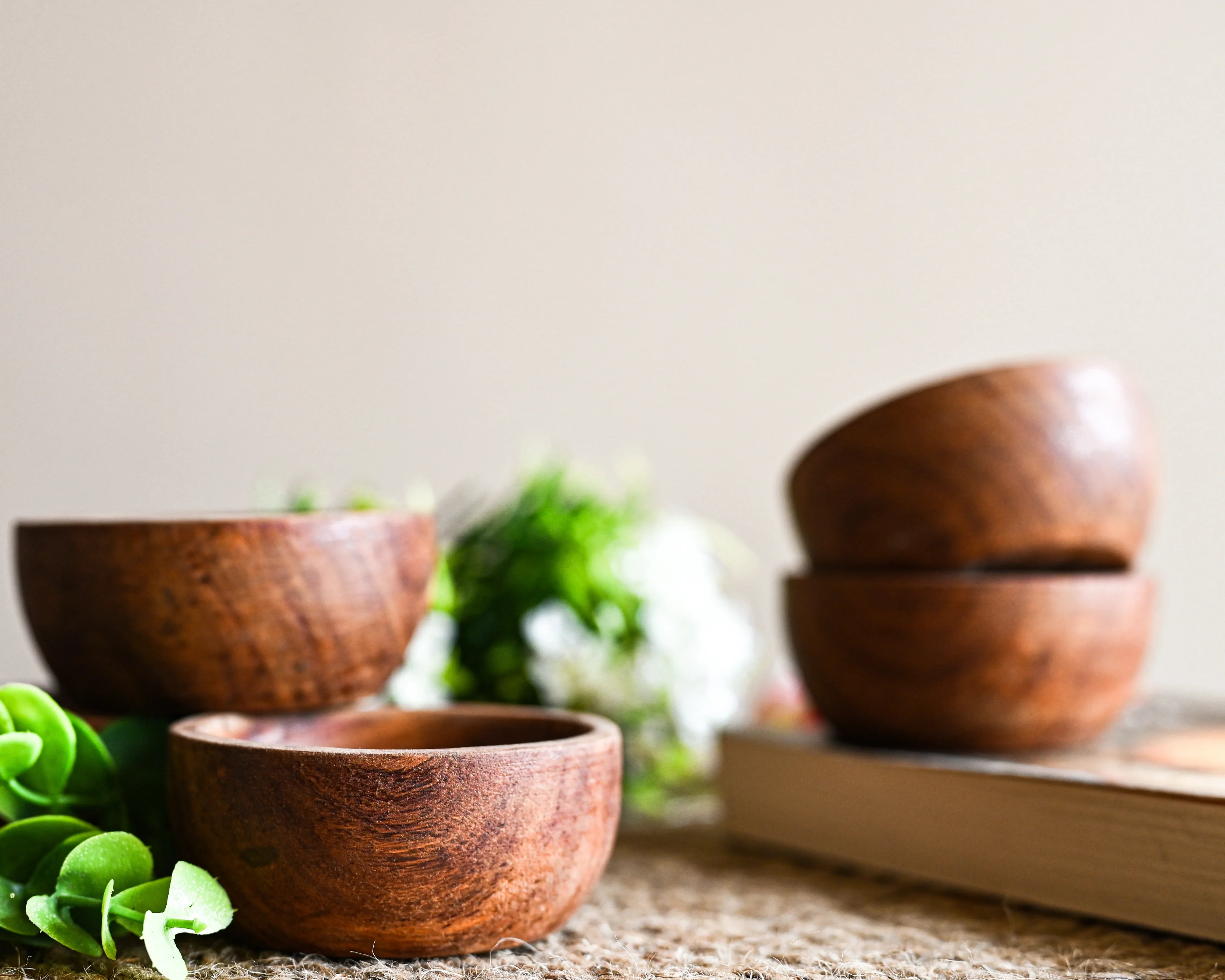 WOODEN BABY BOWL (set of 6 ) - SanskrutiHomes