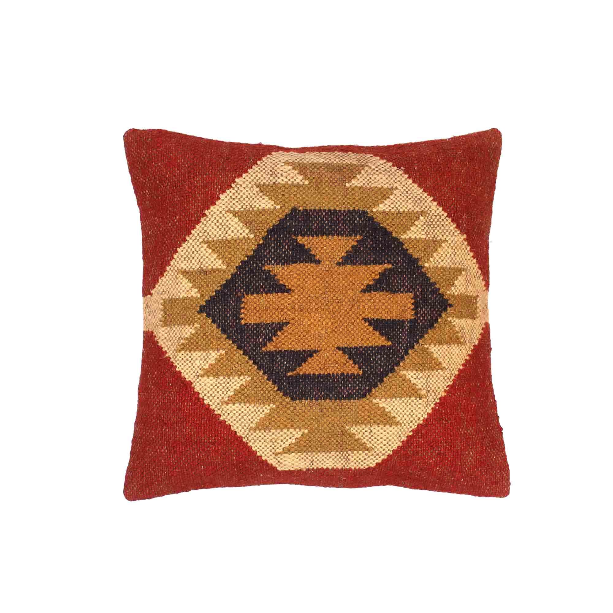 Designer Hand-made Jute Cushion Cover - SanskrutiHomes