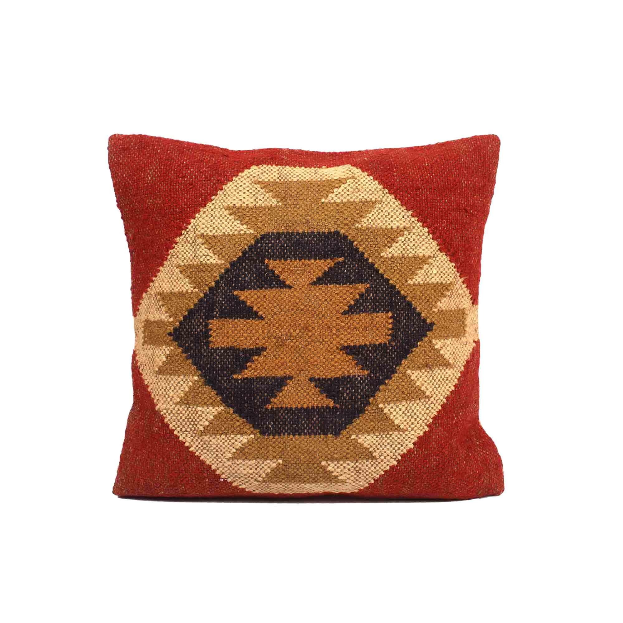 Designer Hand-made Jute Cushion Cover - SanskrutiHomes