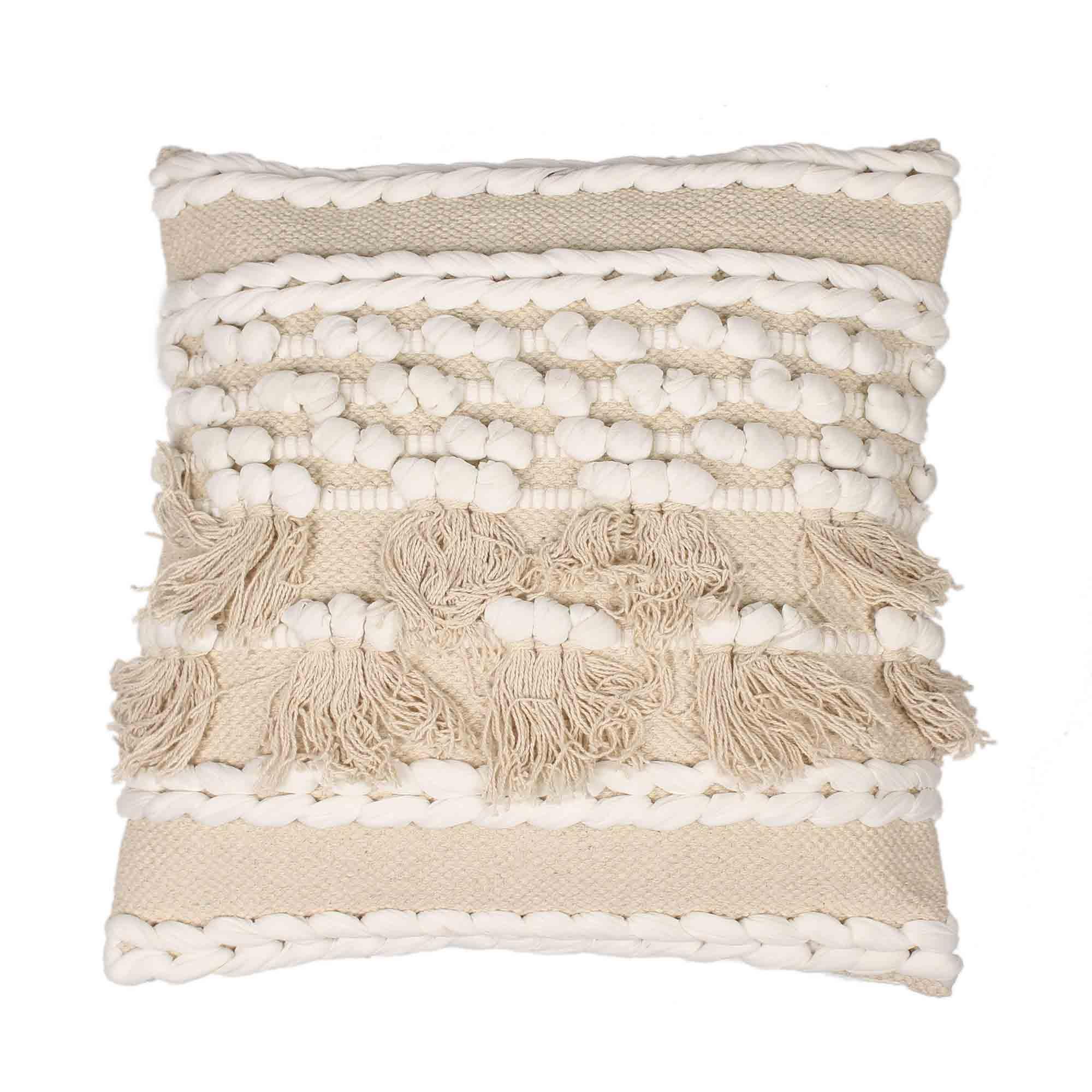 Hand-made 100 % Cotton woven Cushion Covers - SanskrutiHomes