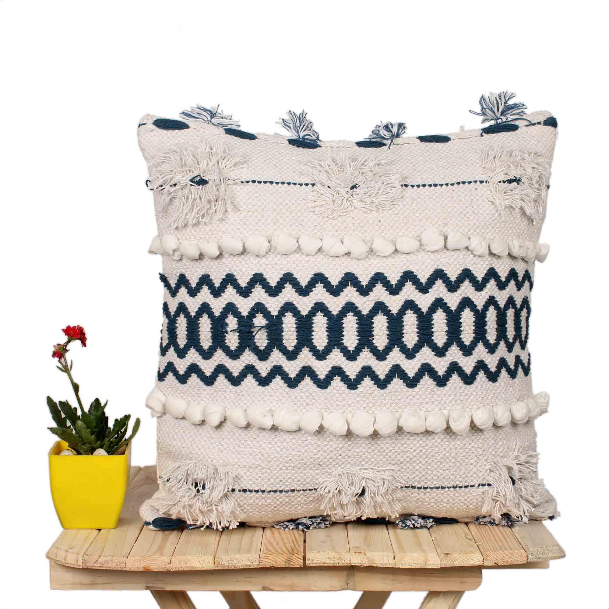 Hand-made Cotton Cushion Cover - SanskrutiHomes