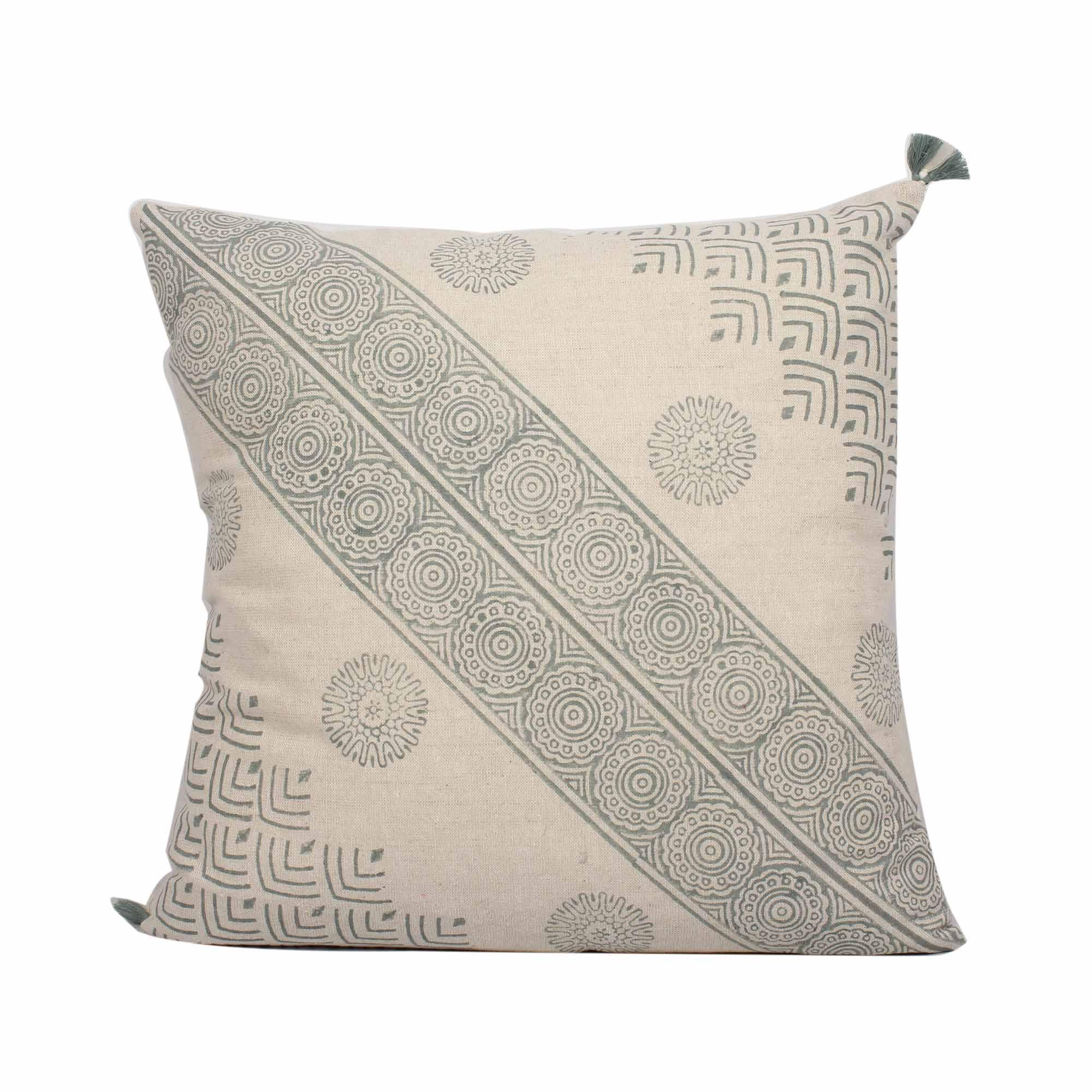 Hand-made blockprint Cotton Cushion Covers - SanskrutiHomes