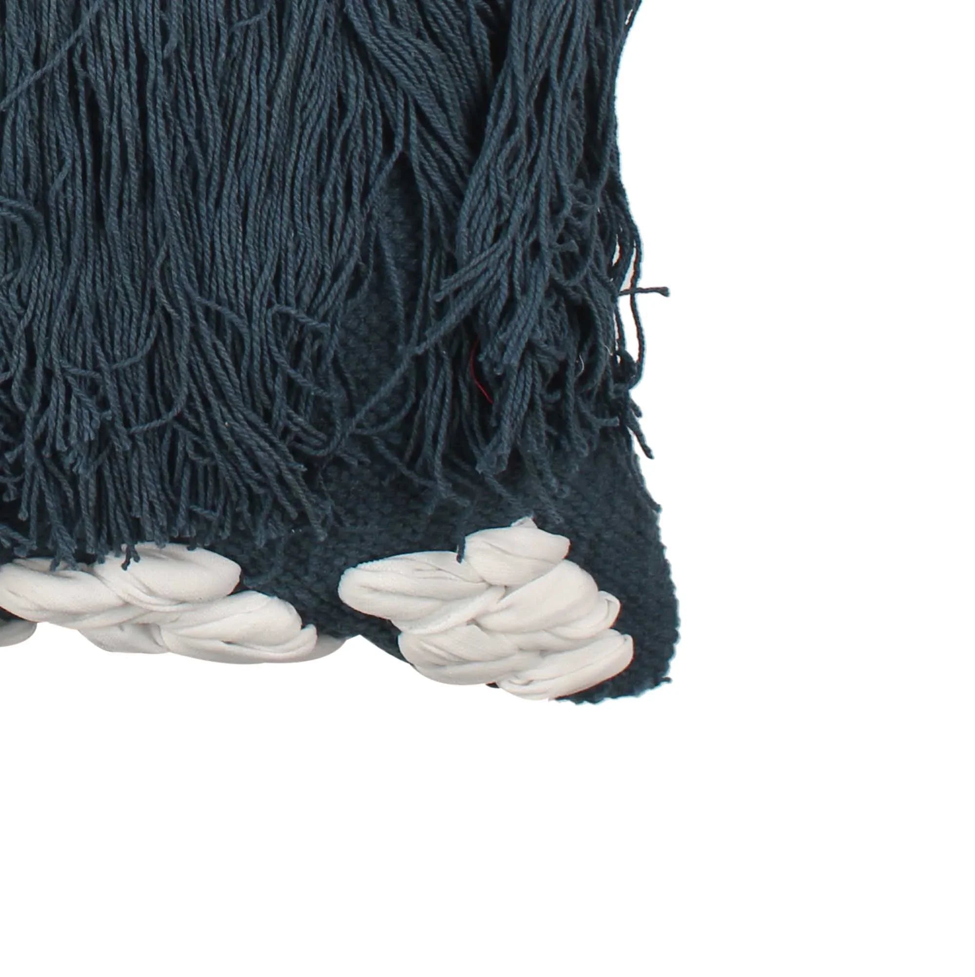 Hand-made Cotton NAVY BLUE Cushion Cover - SanskrutiHomes