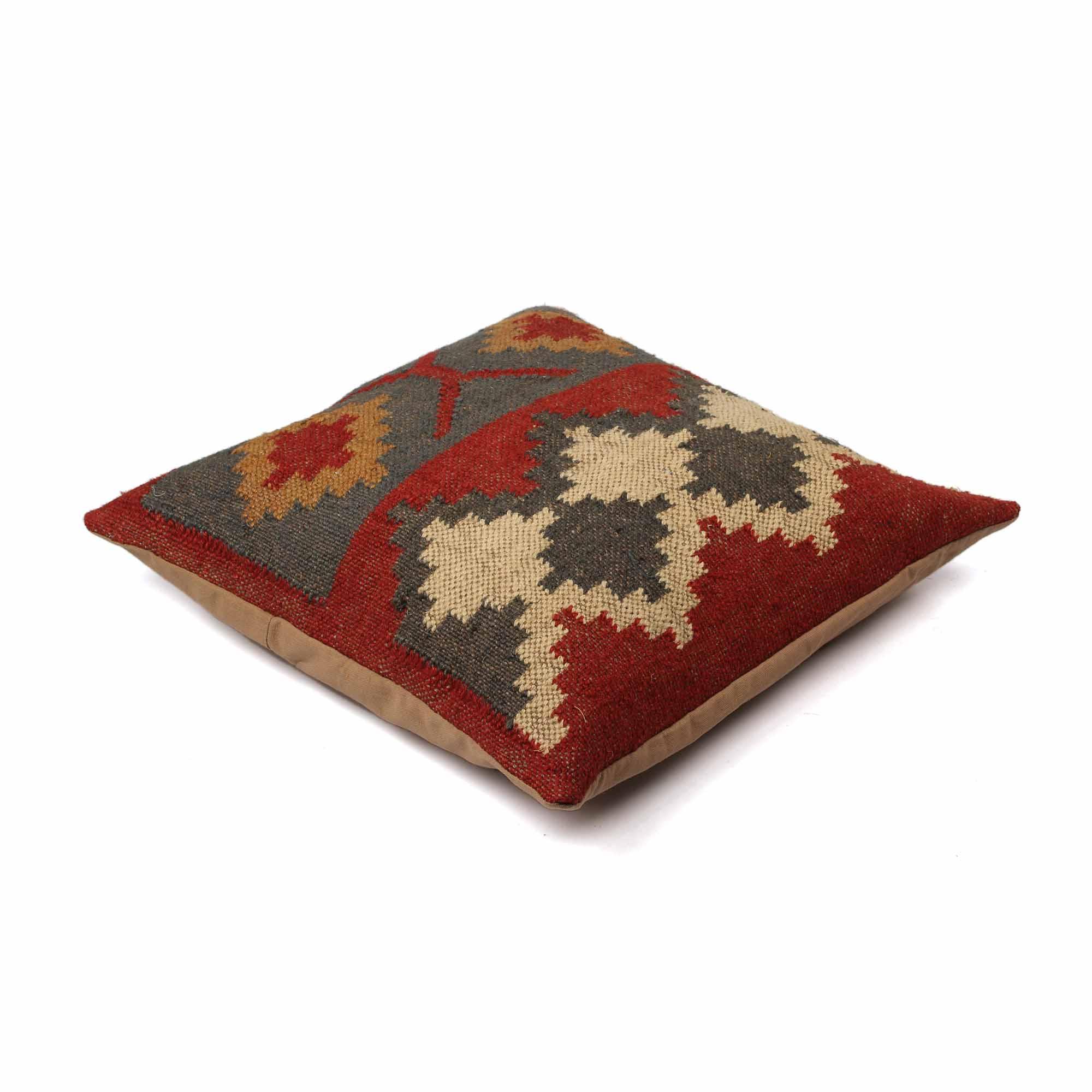 Ikhats Set of 3 Jute Multicolor Cushion Cover - SanskrutiHomes