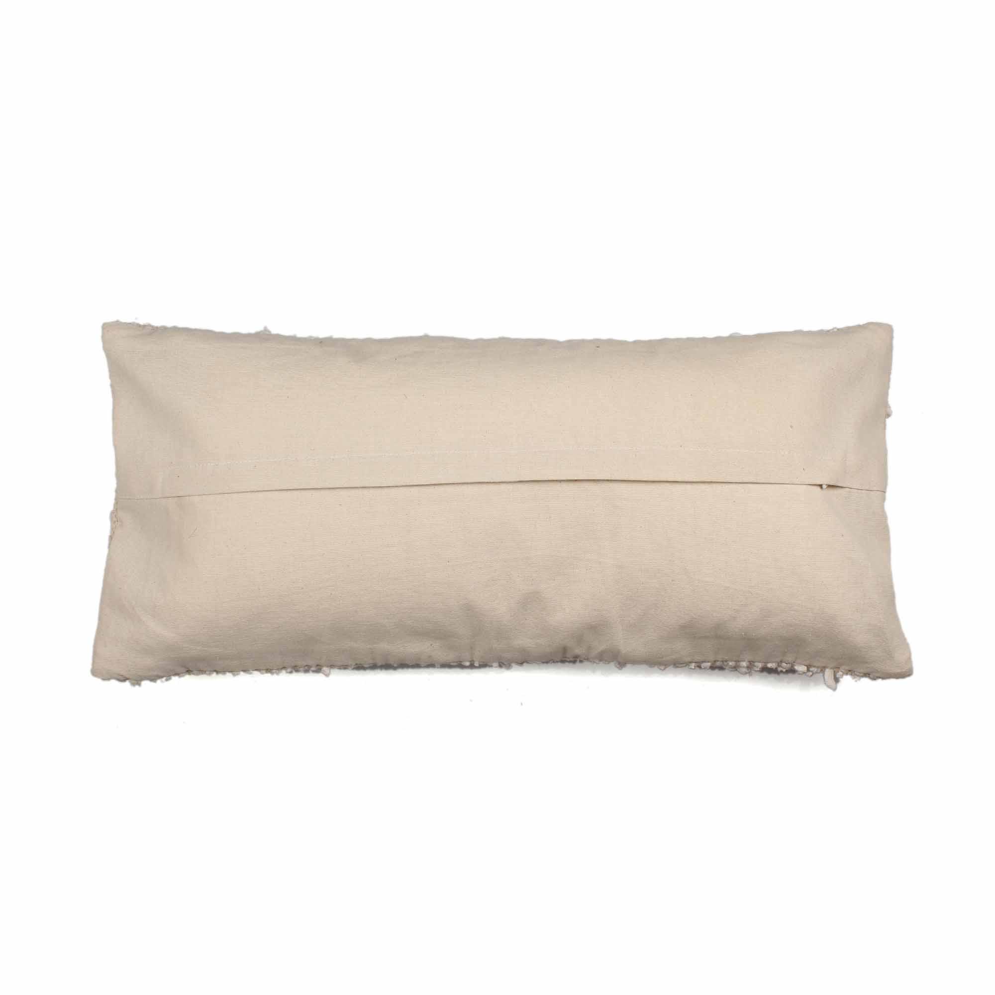 Hand-made Cotton Off-White Pillow Cover - SanskrutiHomes