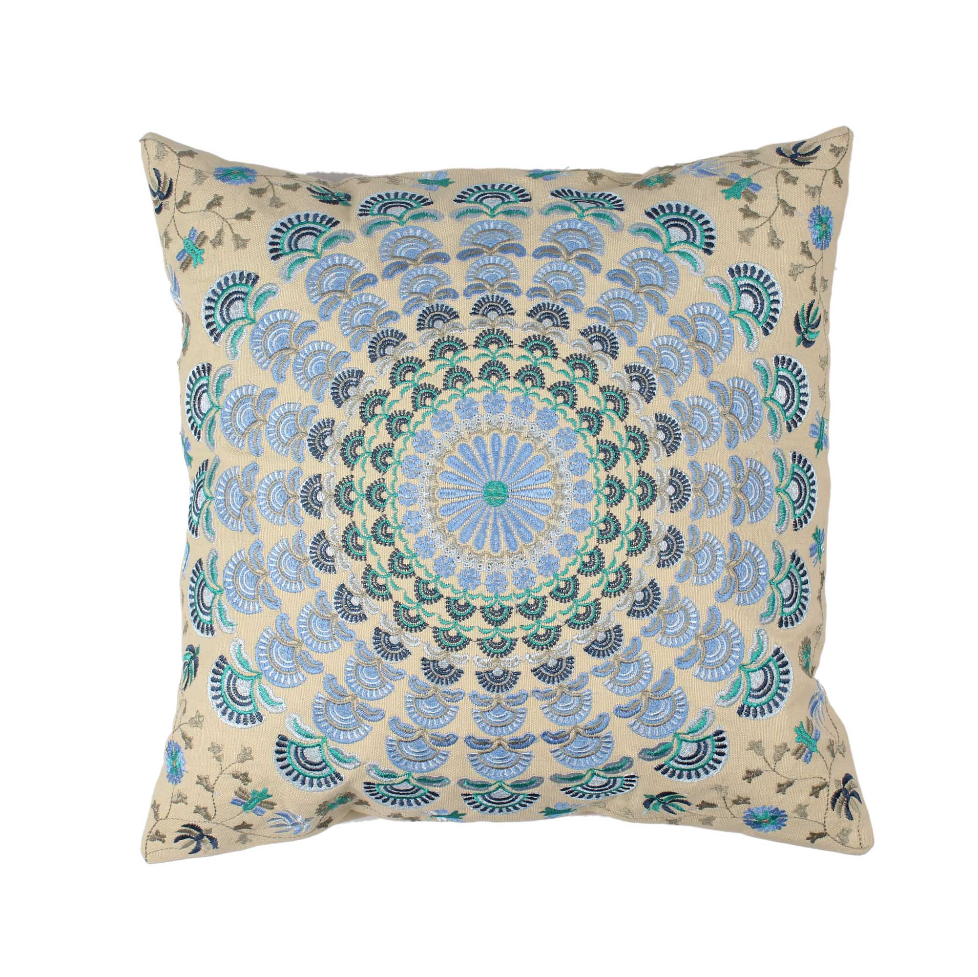 Embroidered Cotton Multicolor Cushion Cover