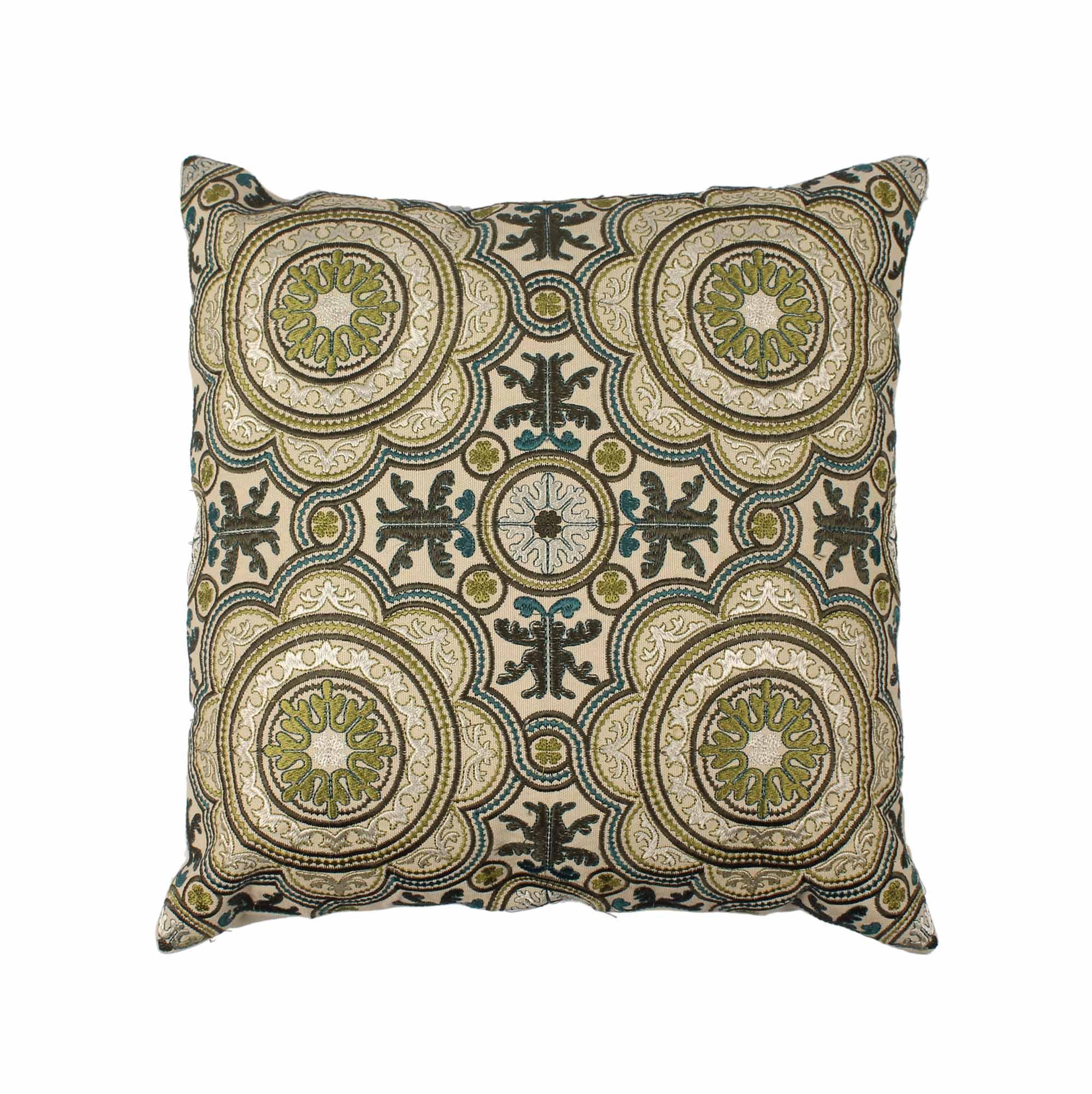 Green Cotton Cushion Cover - SanskrutiHomes