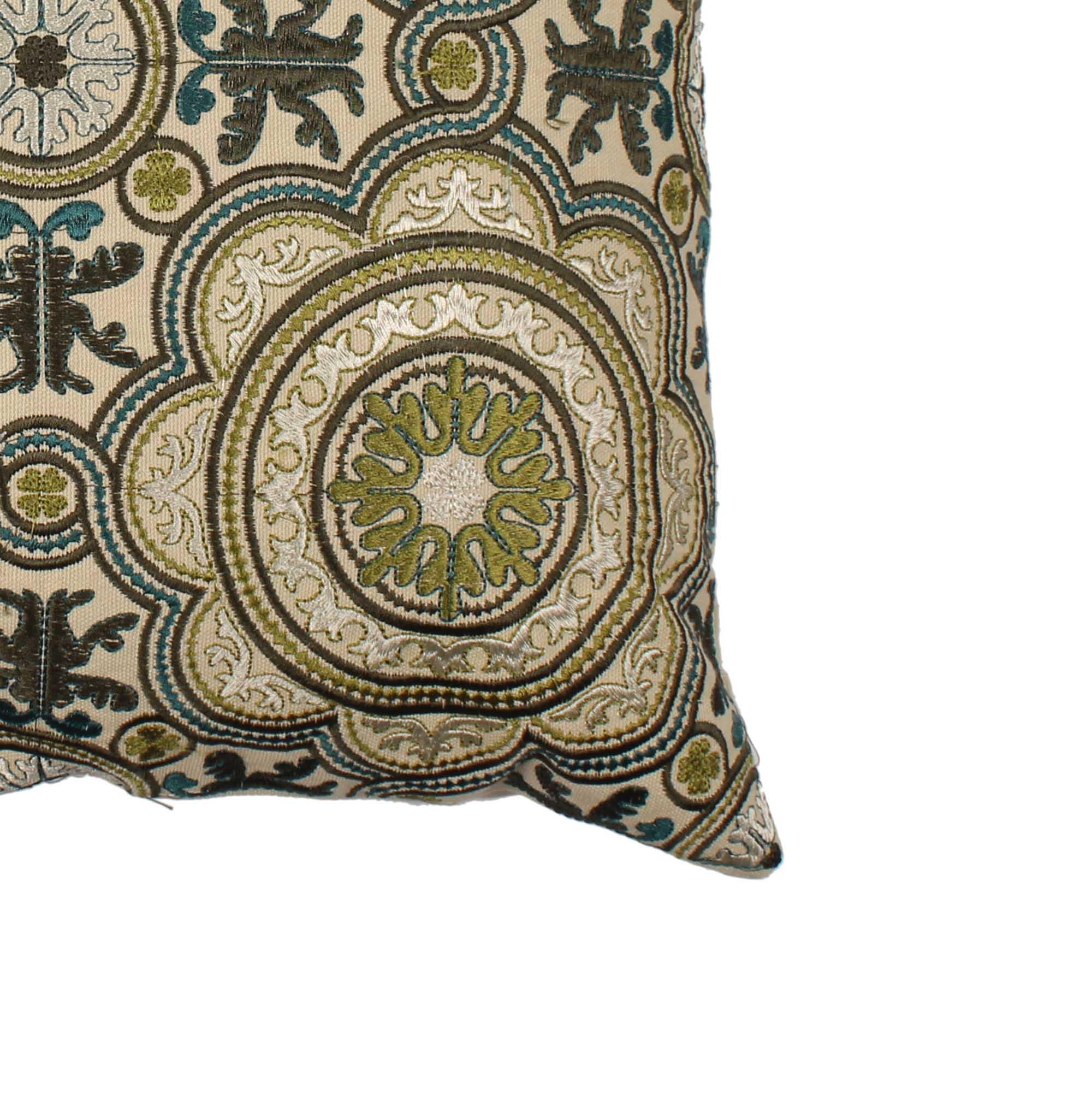 Green Cotton Cushion Cover - SanskrutiHomes