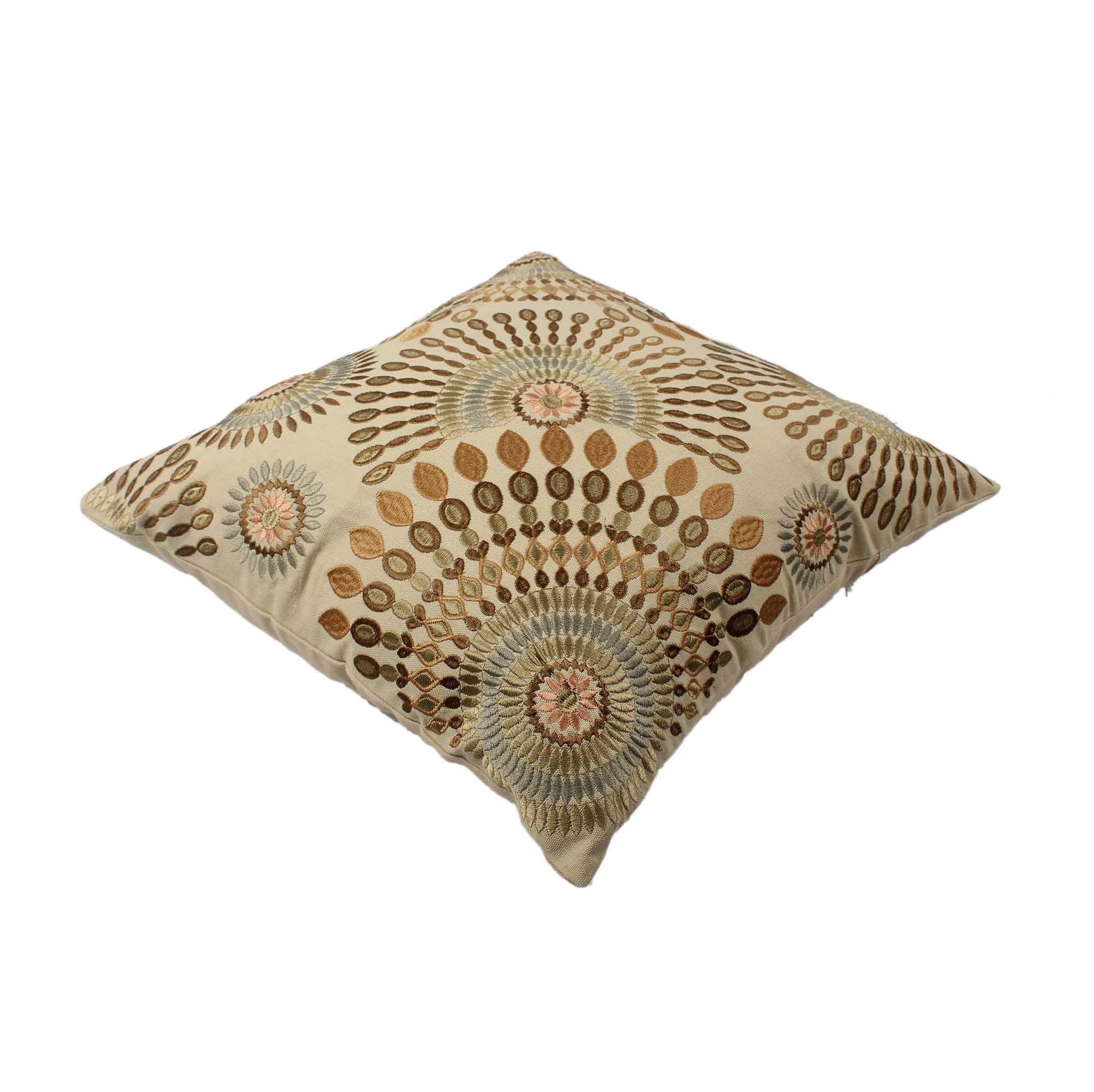 Embroidered Cotton Multicolor Cushion Cover - SanskrutiHomes