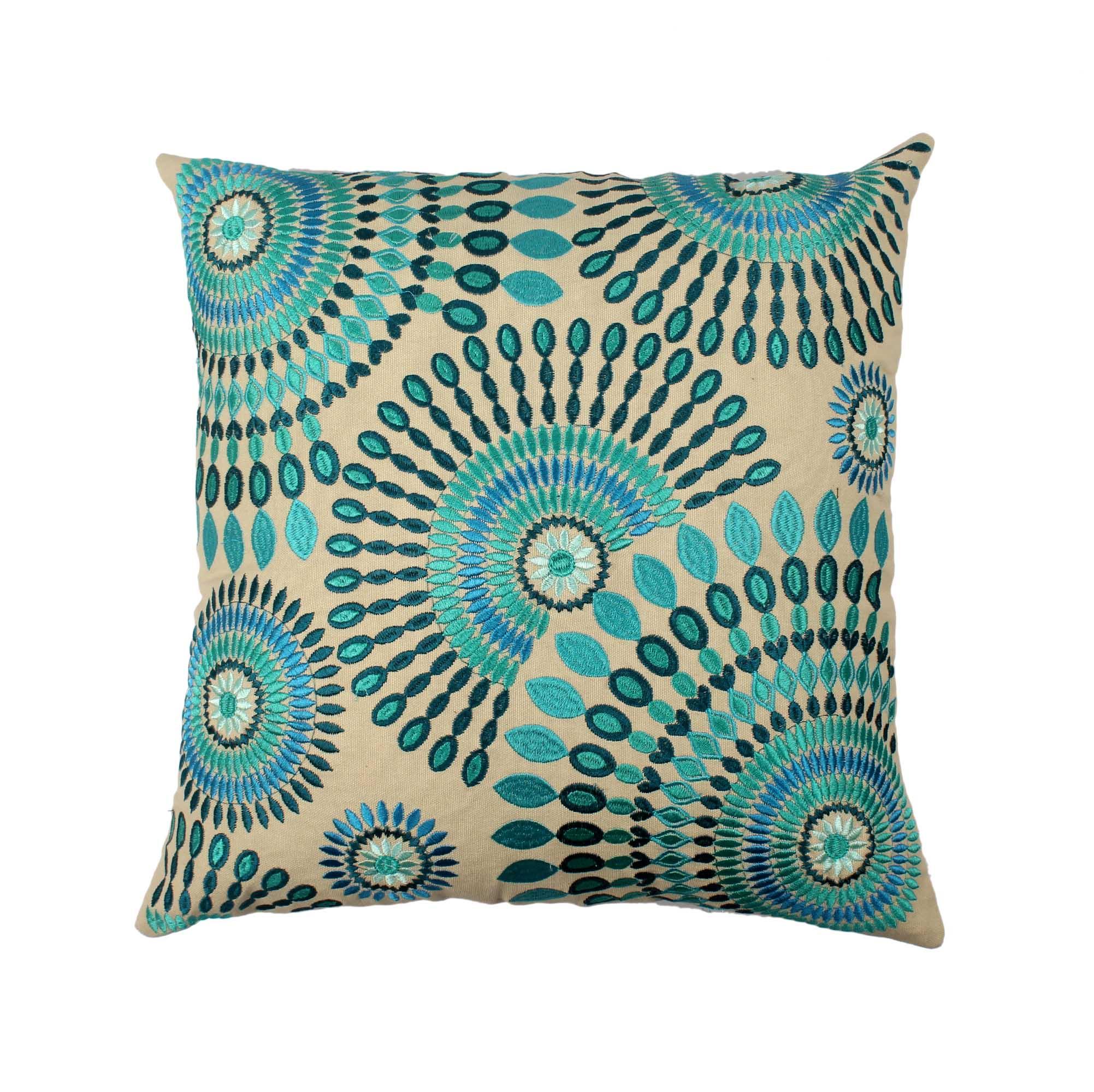 Embroidered Cotton Multicolor Cushion Cover - SanskrutiHomes