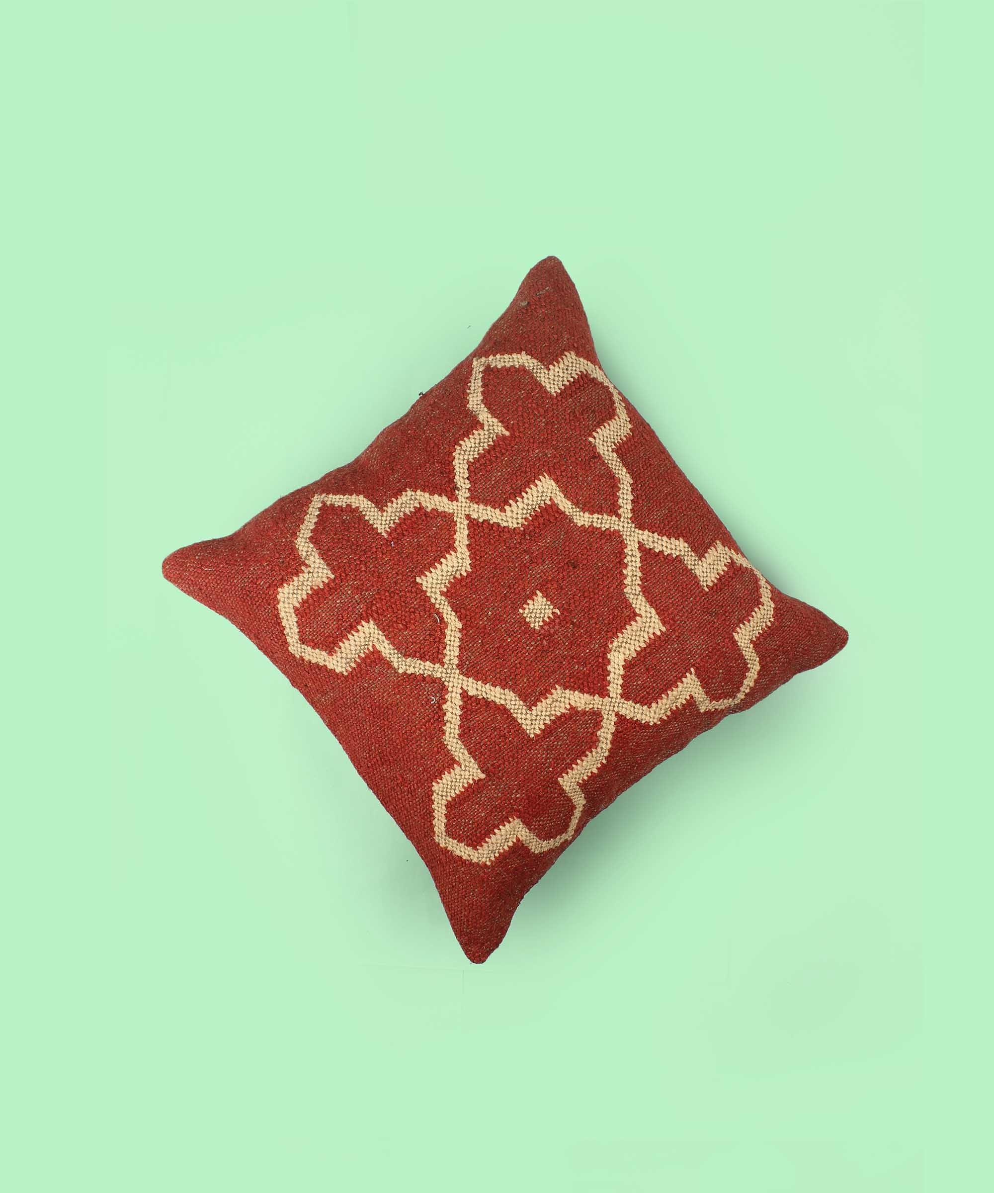 Designer Hand-made Jute Cushion Cover - SanskrutiHomes