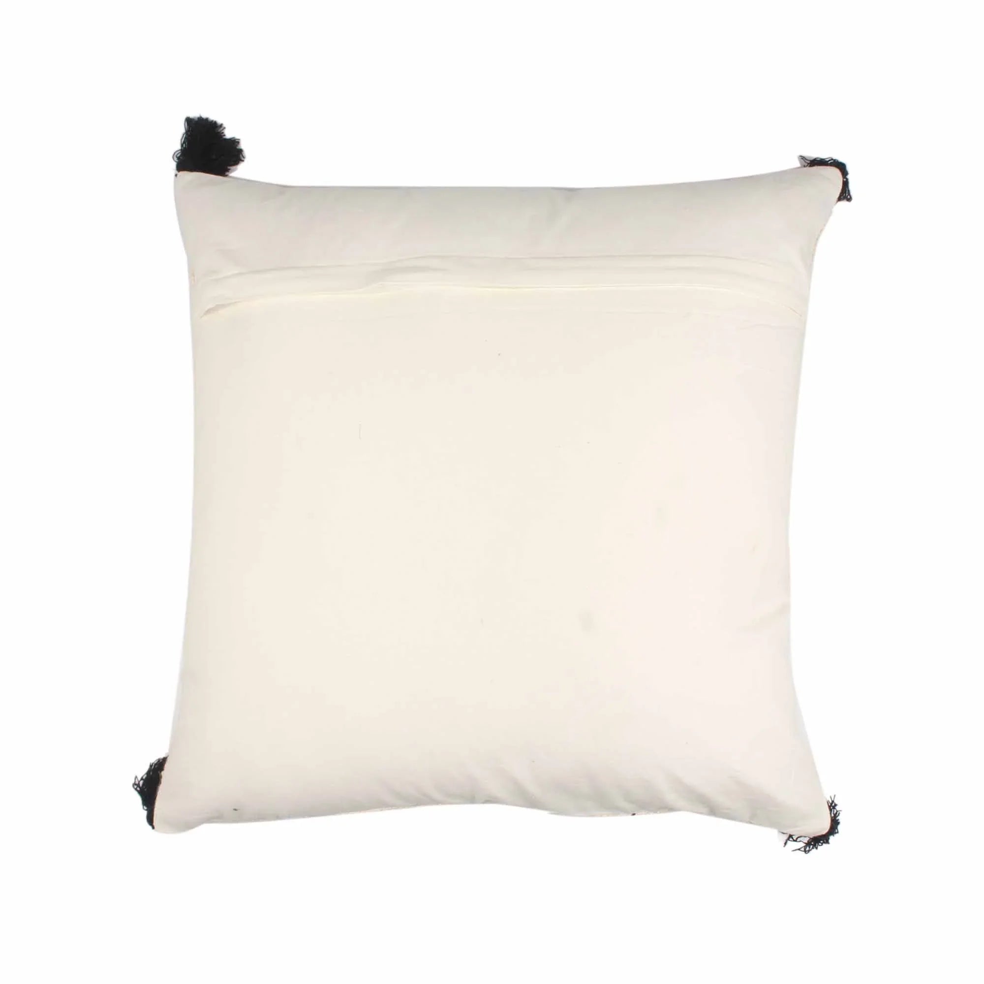 Off-White Tassels Hand-Made Pure Cotton Cushion Cover