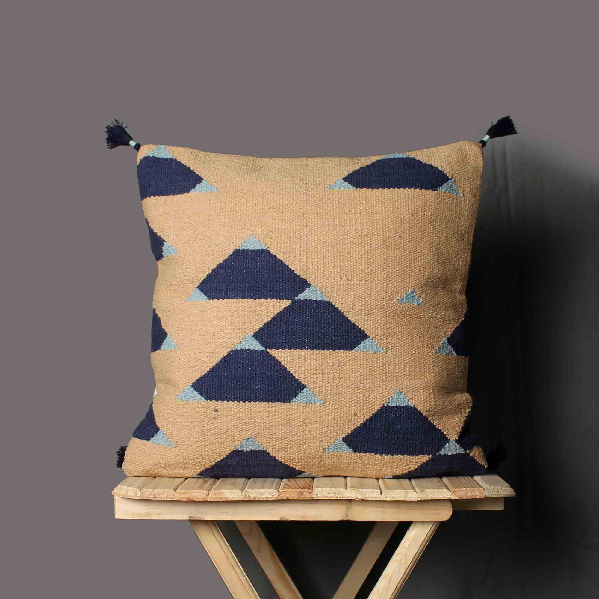 Hand-Made Cotton Multicolor Cushion Cover