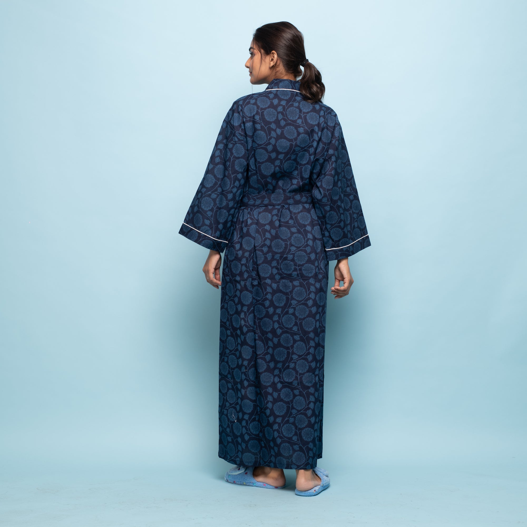 Indigo Cotton kimono robe