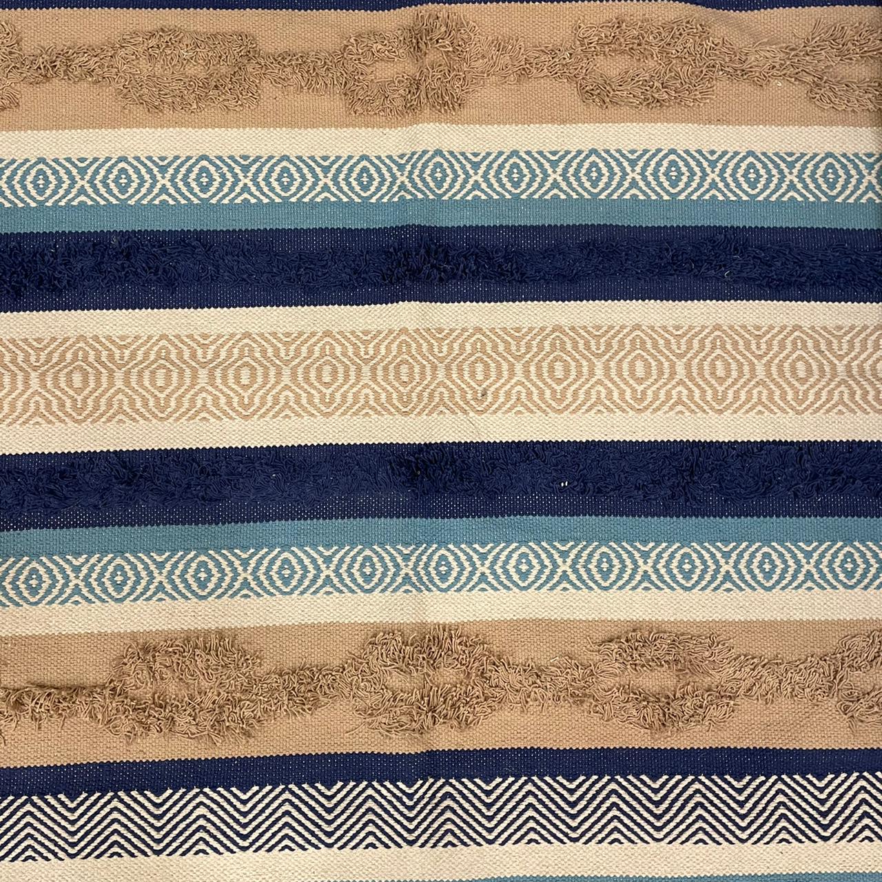 Hand-weaved 100% Cotton Multi-color Rug