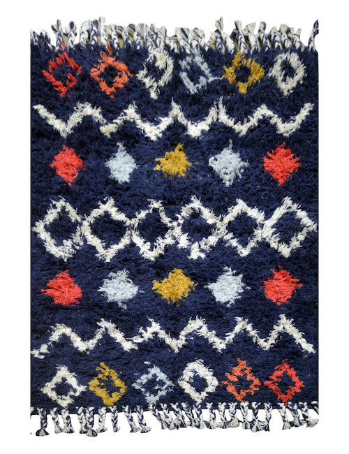 Hand-weaved 100% wool Multi-color Rug