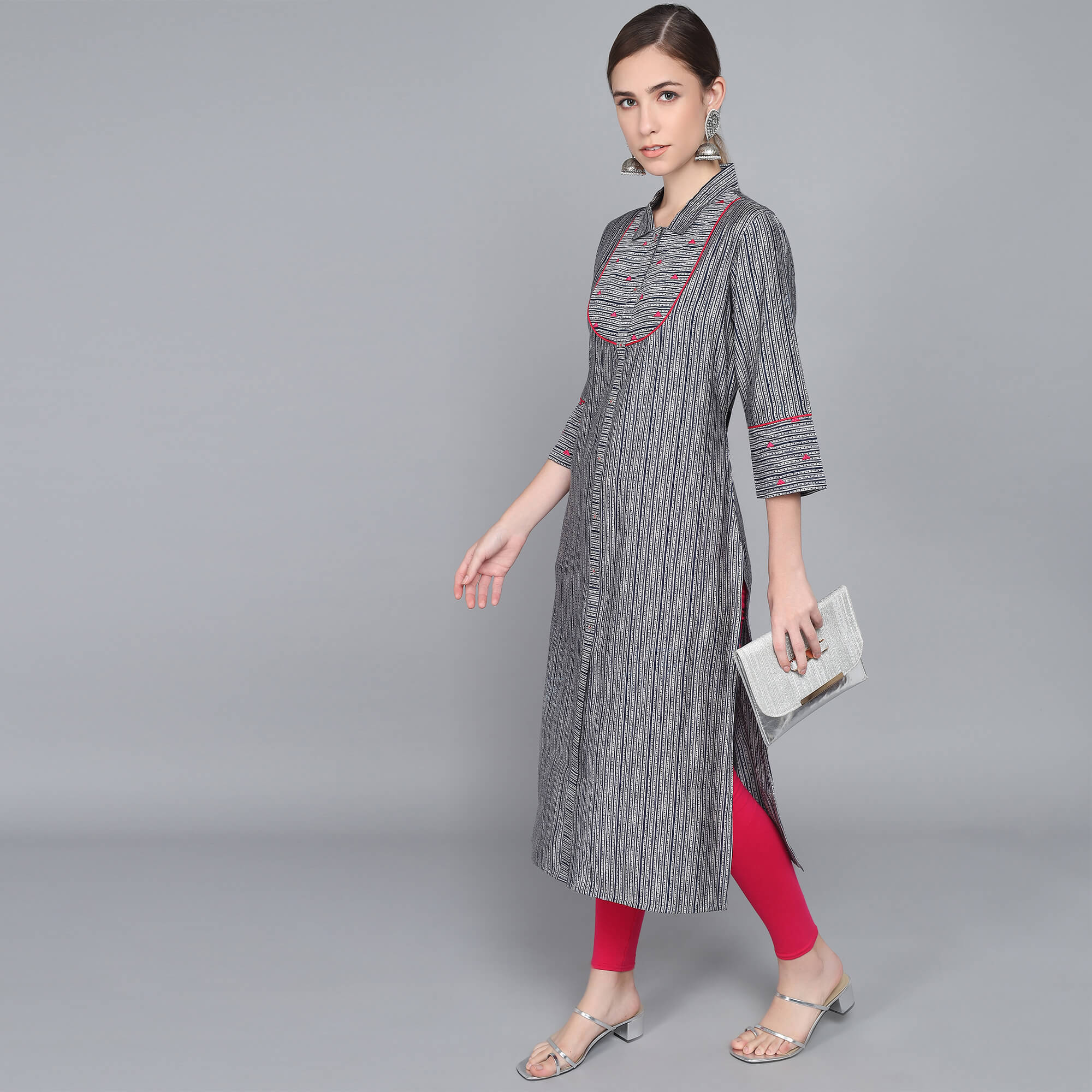 BLUE MUSLIN WOMEN'S KURTA muslin kurta Rangdeep-Fashions