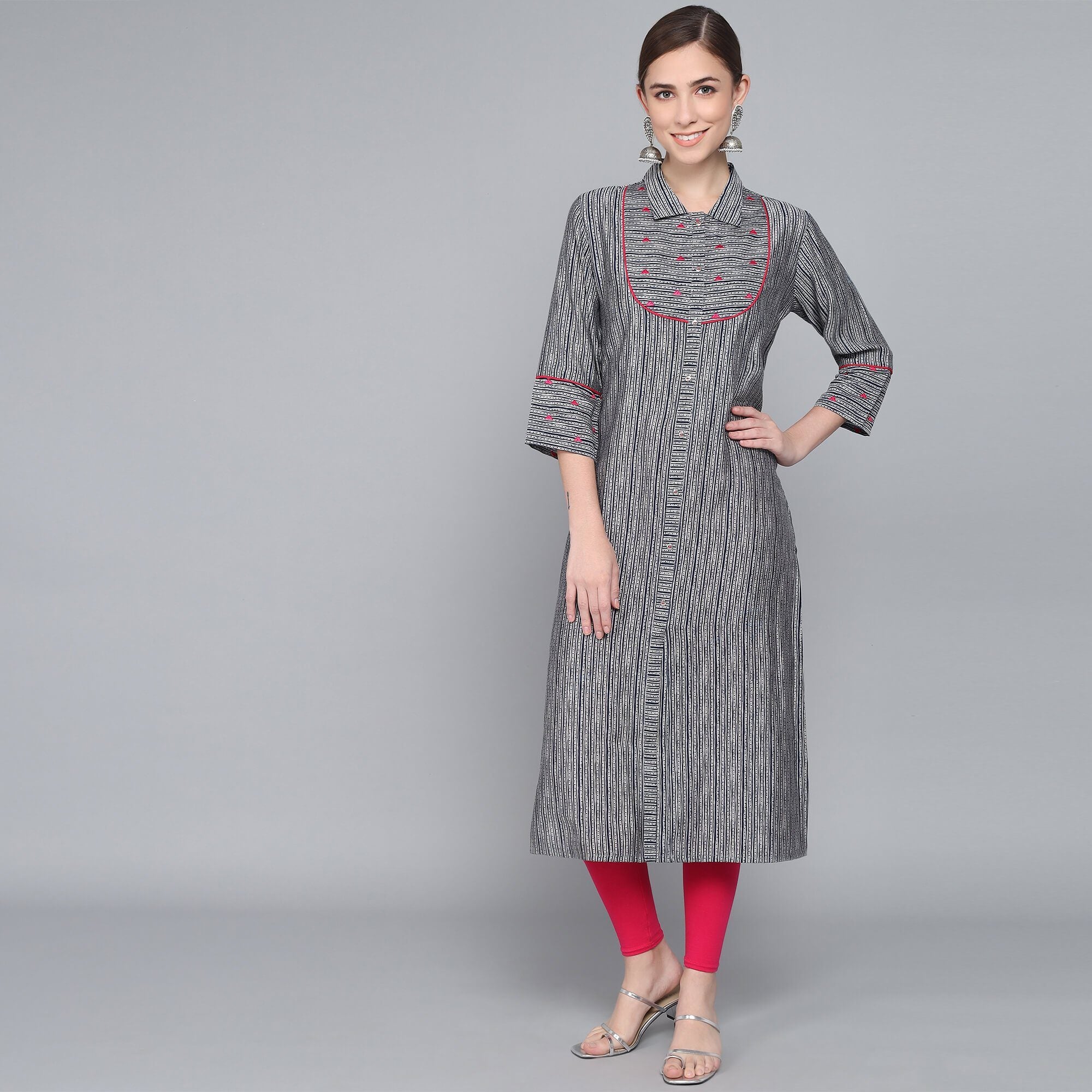 BLUE MUSLIN WOMEN'S KURTA muslin kurta Rangdeep-Fashions