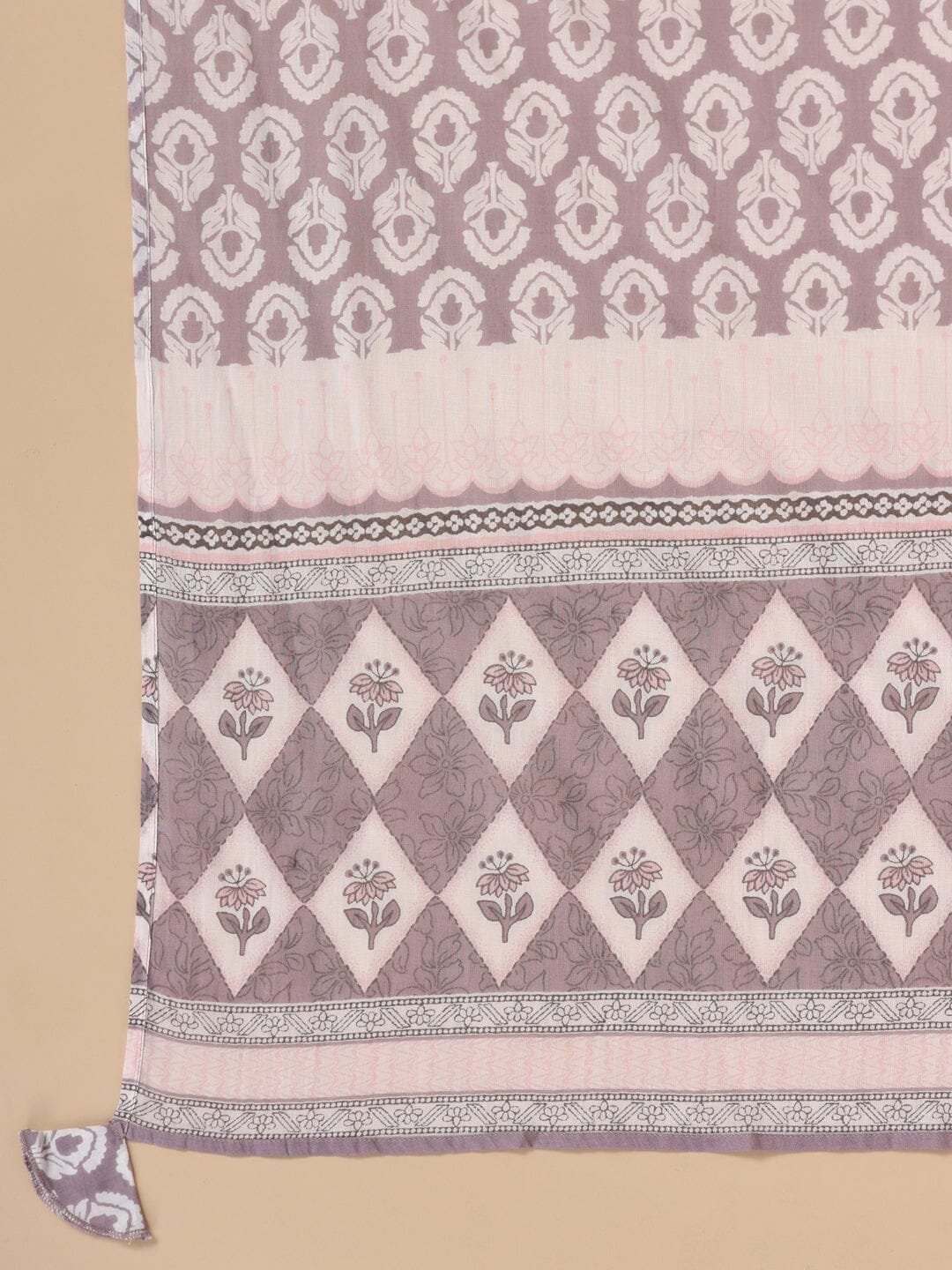 RangDeep Women Pink Floral Print Kurta Set Kurti Dupatta set Pant Rangdeep-Fashions