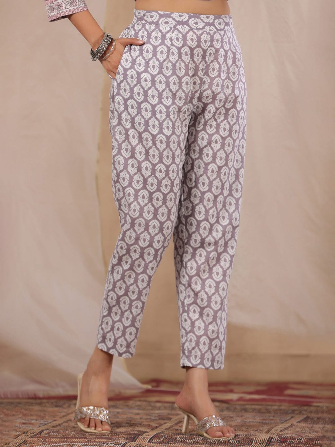 RangDeep Women Pink Floral Print Kurta Set Kurti Dupatta set Pant Rangdeep-Fashions