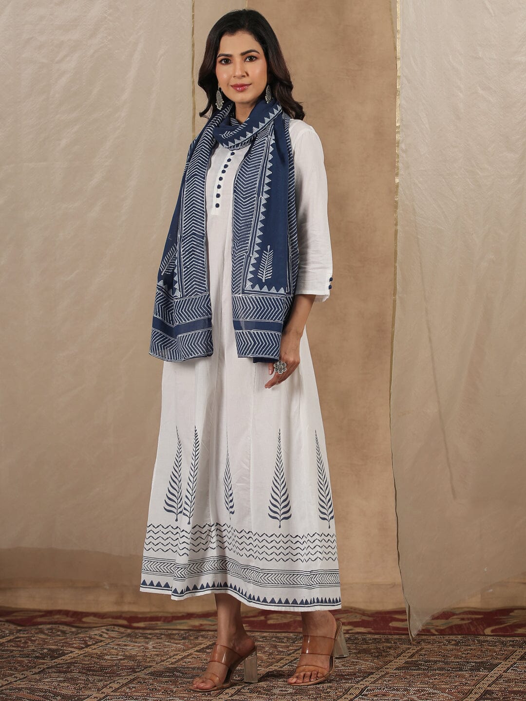 Women Pure Cotton 2 pcs Kurta Set Kurti Dupatta set Pant Rangdeep-Fashions