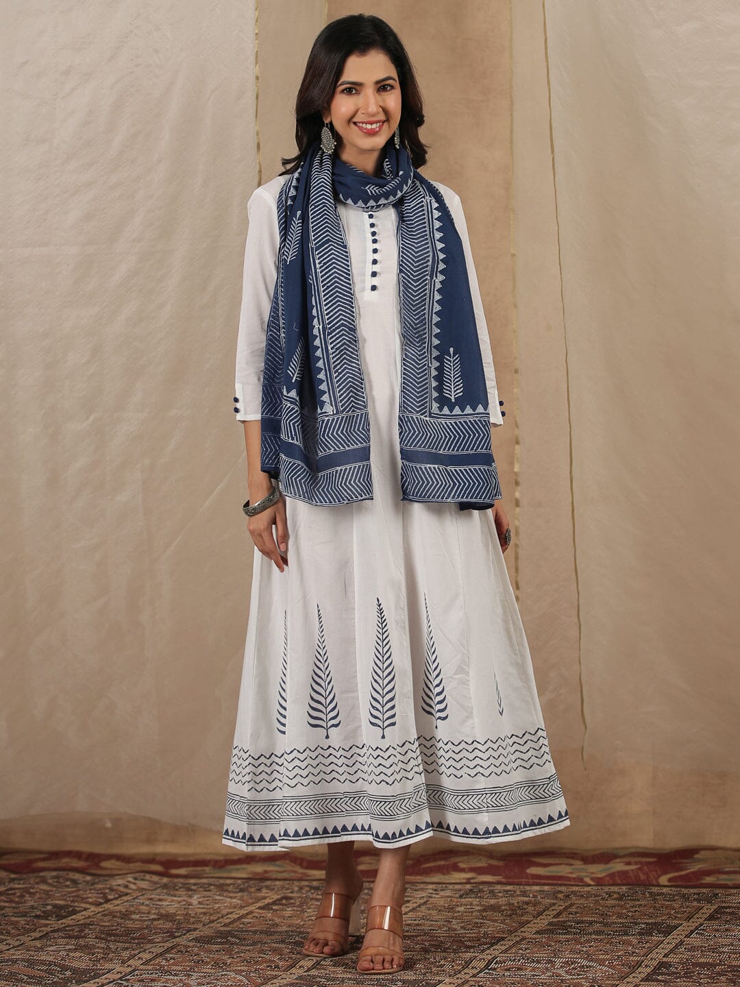 Women Pure Cotton 2 pcs Kurta Set Kurti Dupatta set Pant Rangdeep-Fashions