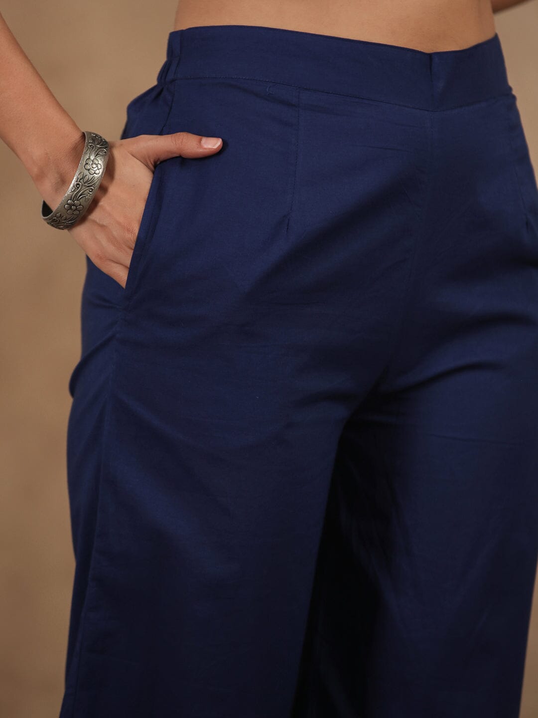 Women Pure Cotton 3 pcs Kurta Set Kurti Dupatta set Pant Rangdeep-Fashions