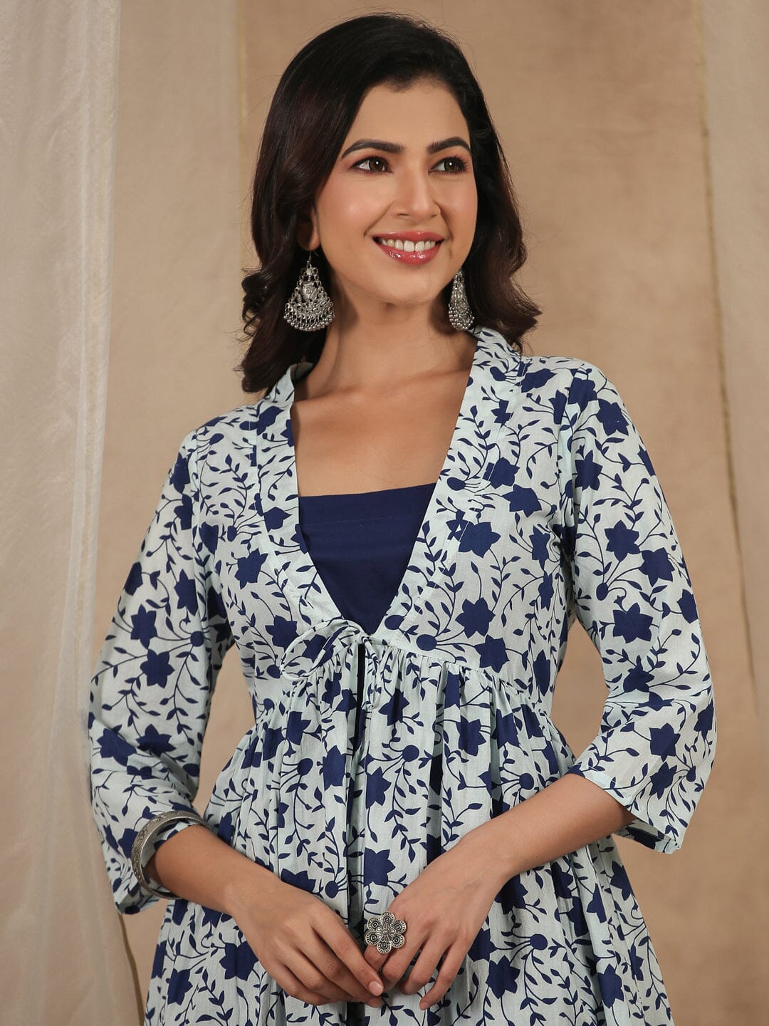 Women Pure Cotton 3 pcs Kurta Set Kurti Dupatta set Pant Rangdeep-Fashions