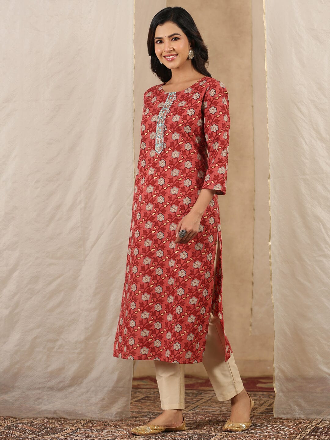 Women Pure Cotton Kurta Kurti Rangdeep-Fashions