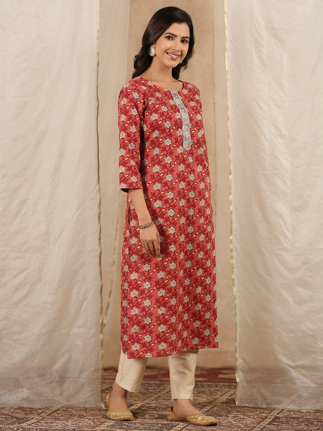 Women Pure Cotton Kurta Kurti Rangdeep-Fashions
