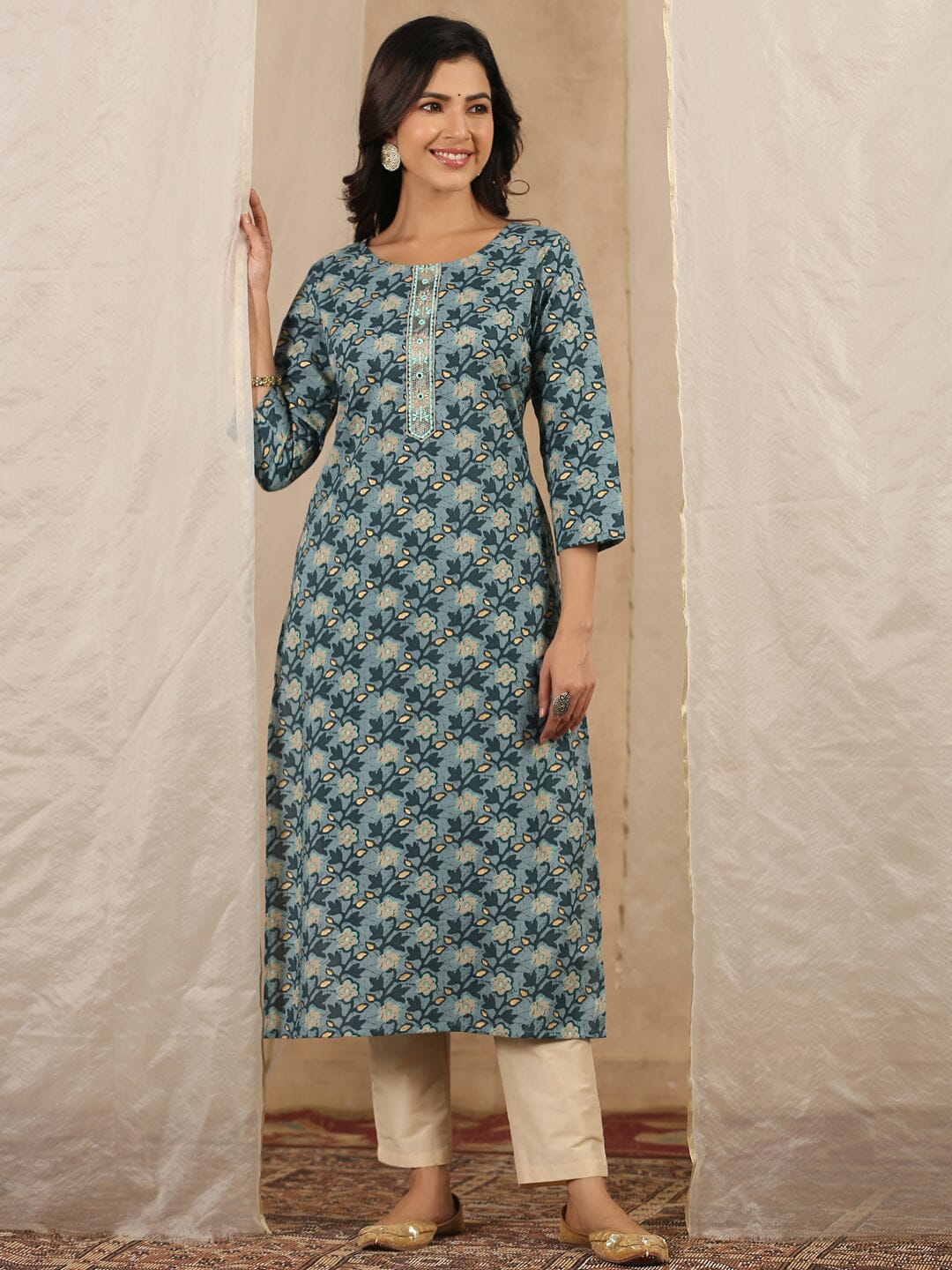 Women Pure Cotton Kurta Kurti Rangdeep-Fashions
