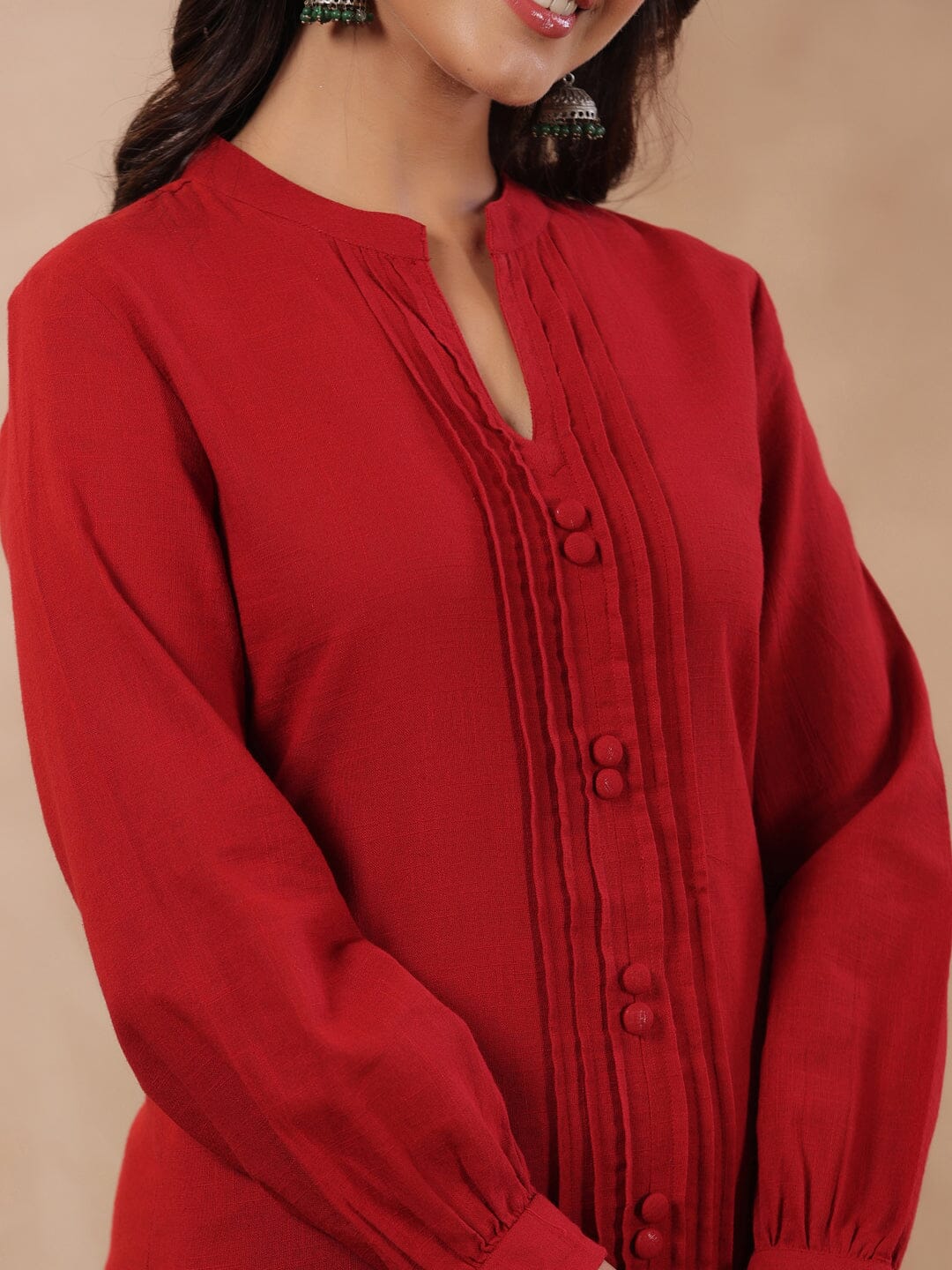 Women Pure Cotton kurta Set with Orgenza Dupatta Kurti Dupatta set Pant Rangdeep-Fashions