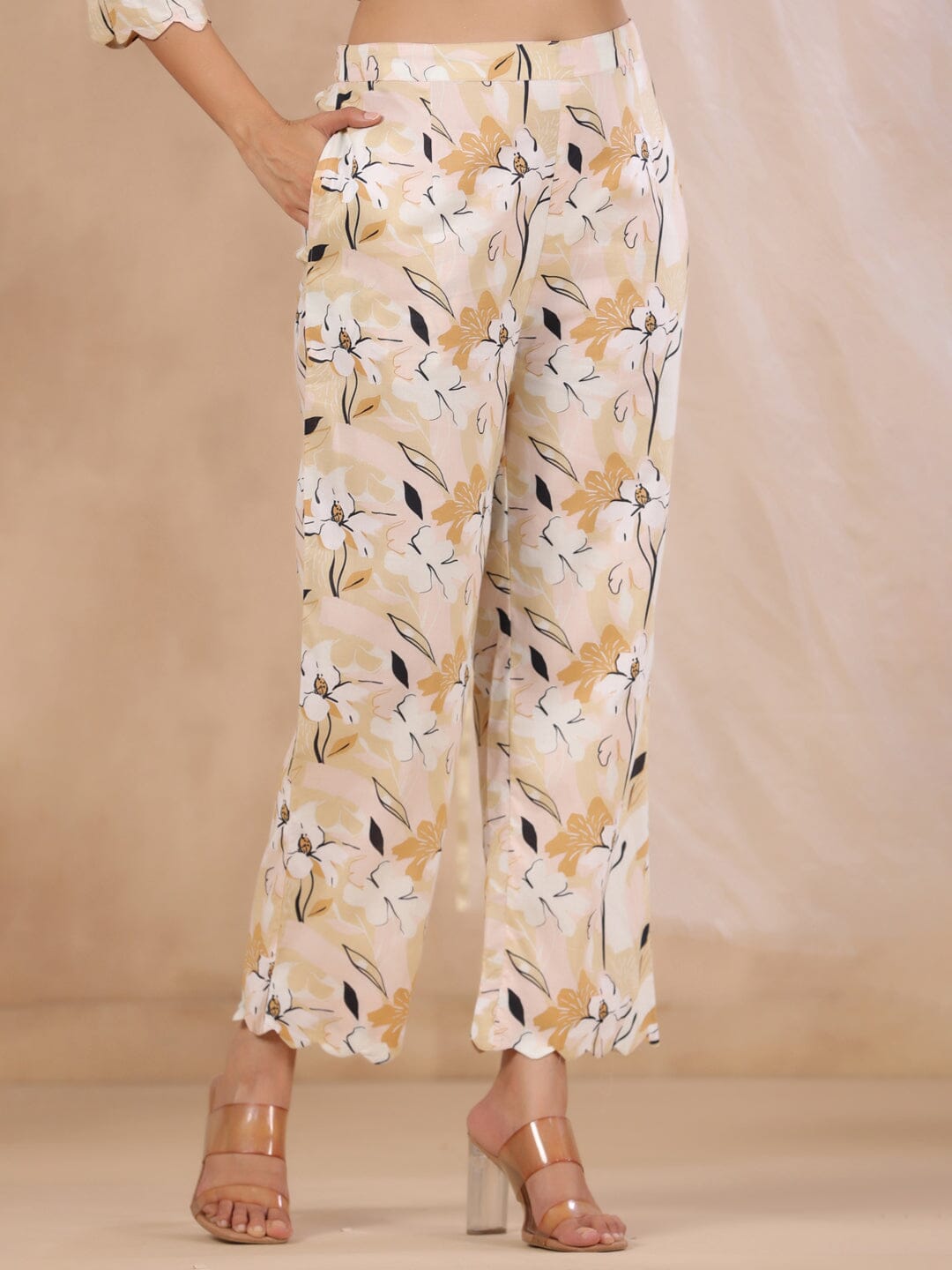 Women Pure Cotton Kurta With Pajama Kurti Dupatta set Pant Rangdeep-Fashions