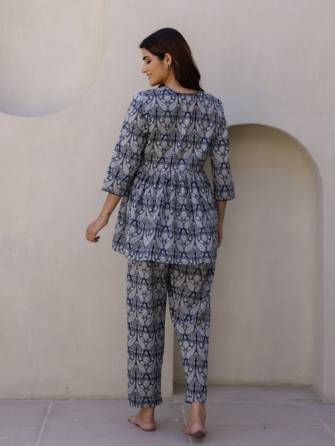 Indigo Printed Loungewear Set
