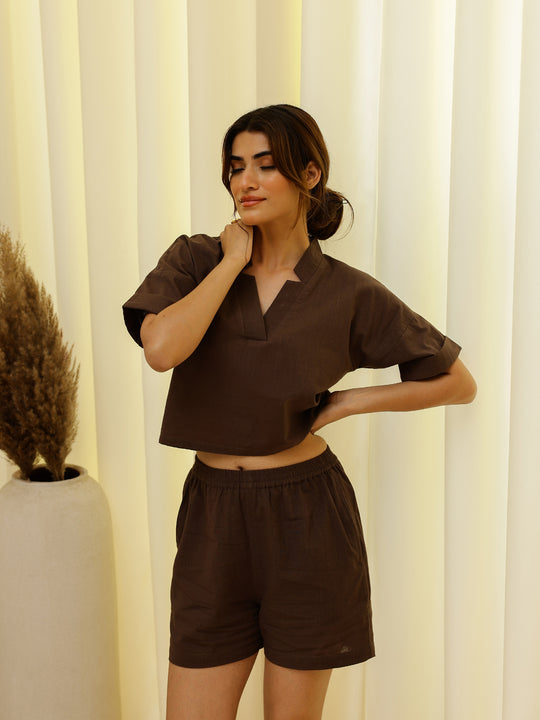 V-Neck Pure Cotton Night suit