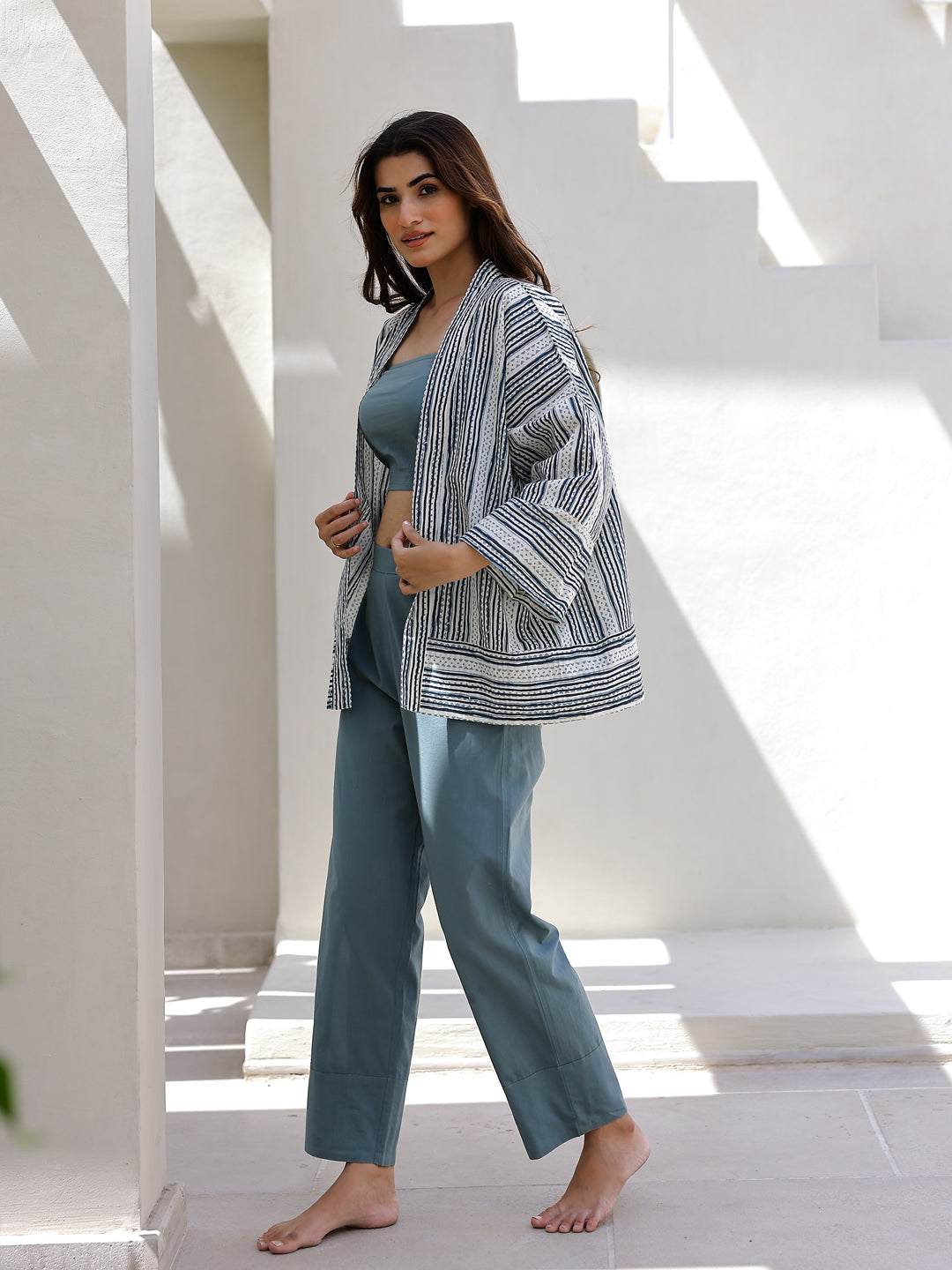 Teal 3 Piece Loungewear Set