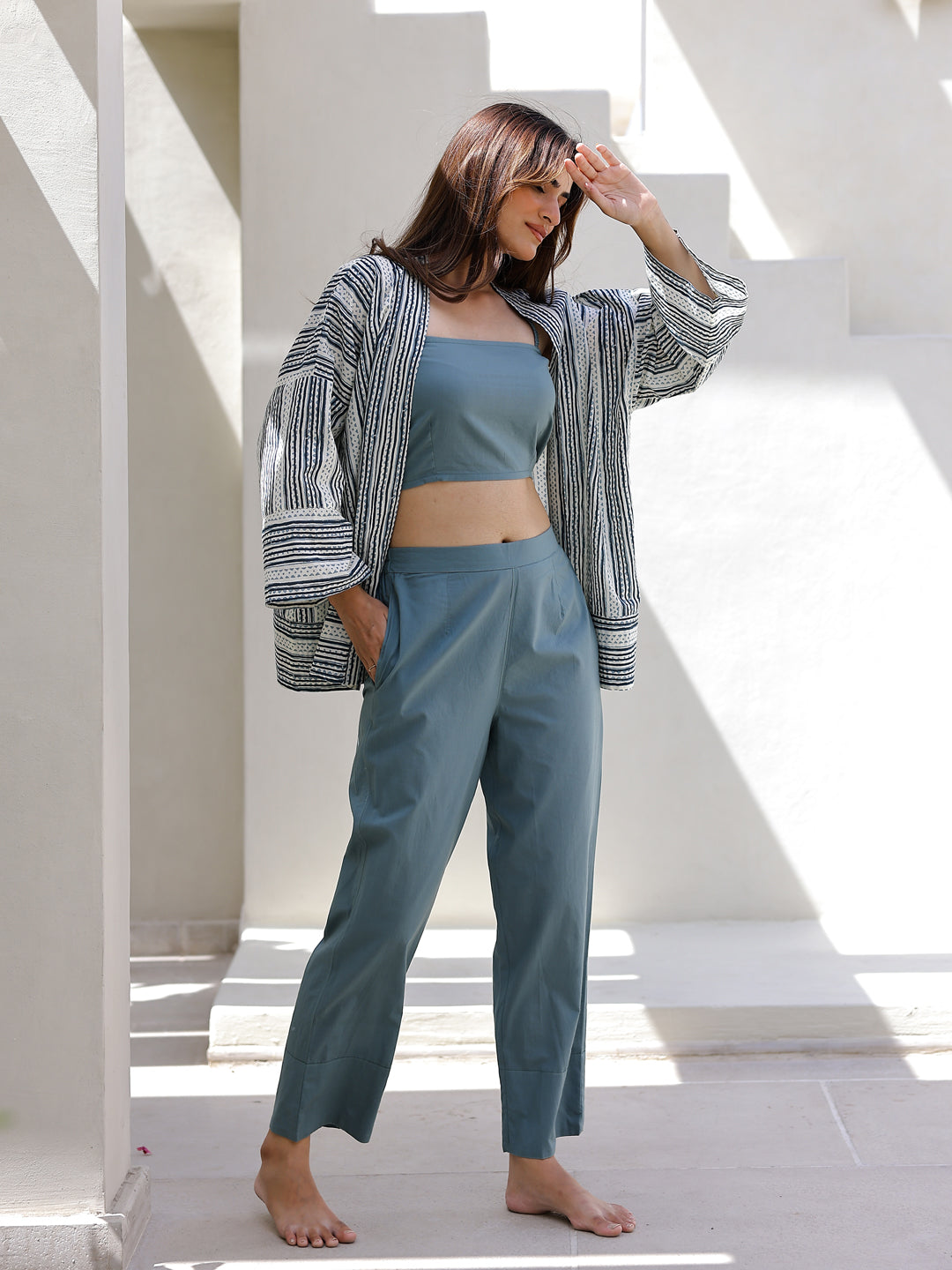 Teal 3 Piece Loungewear Set