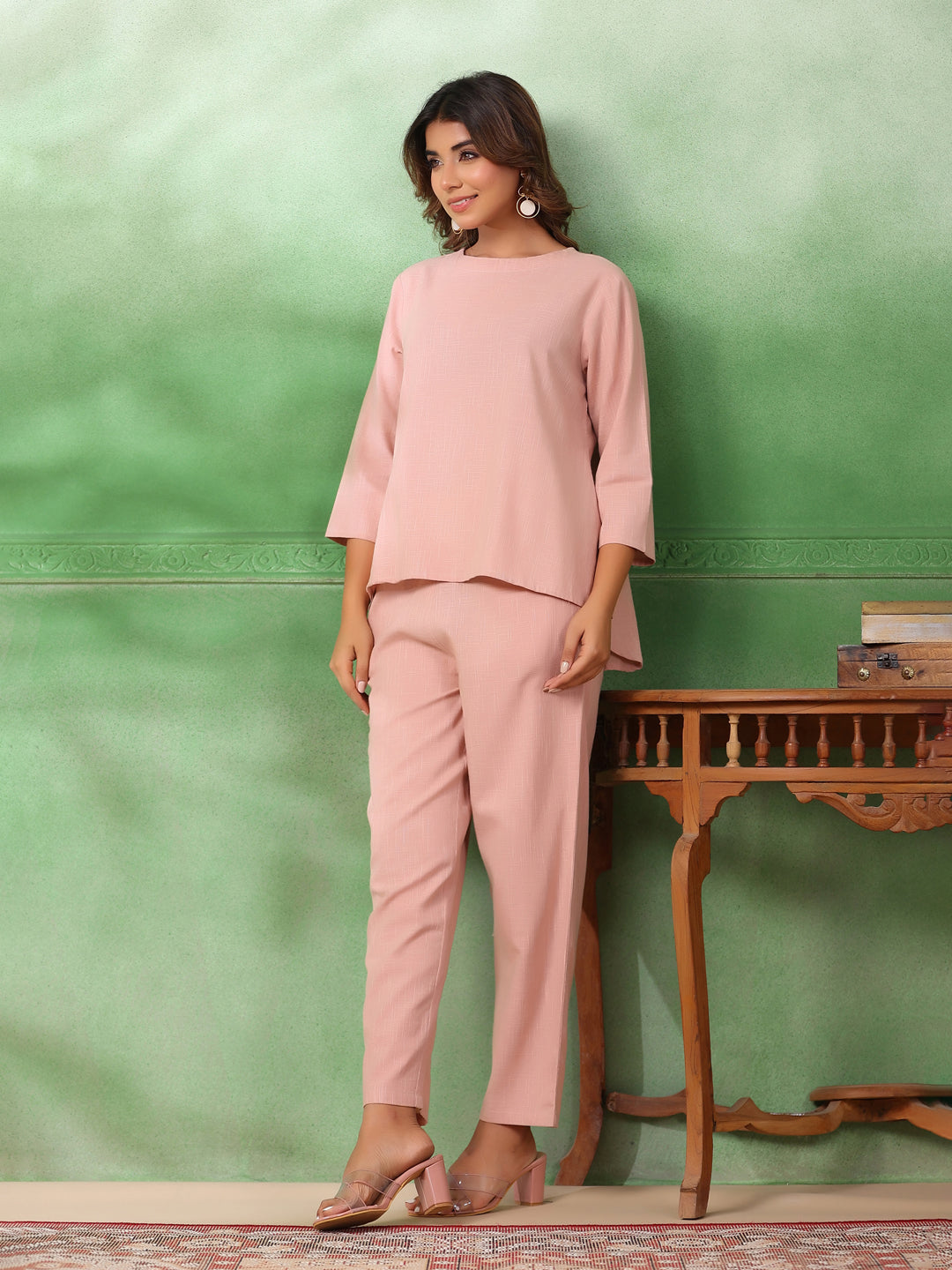 Solid Cotton Co-Ord Set